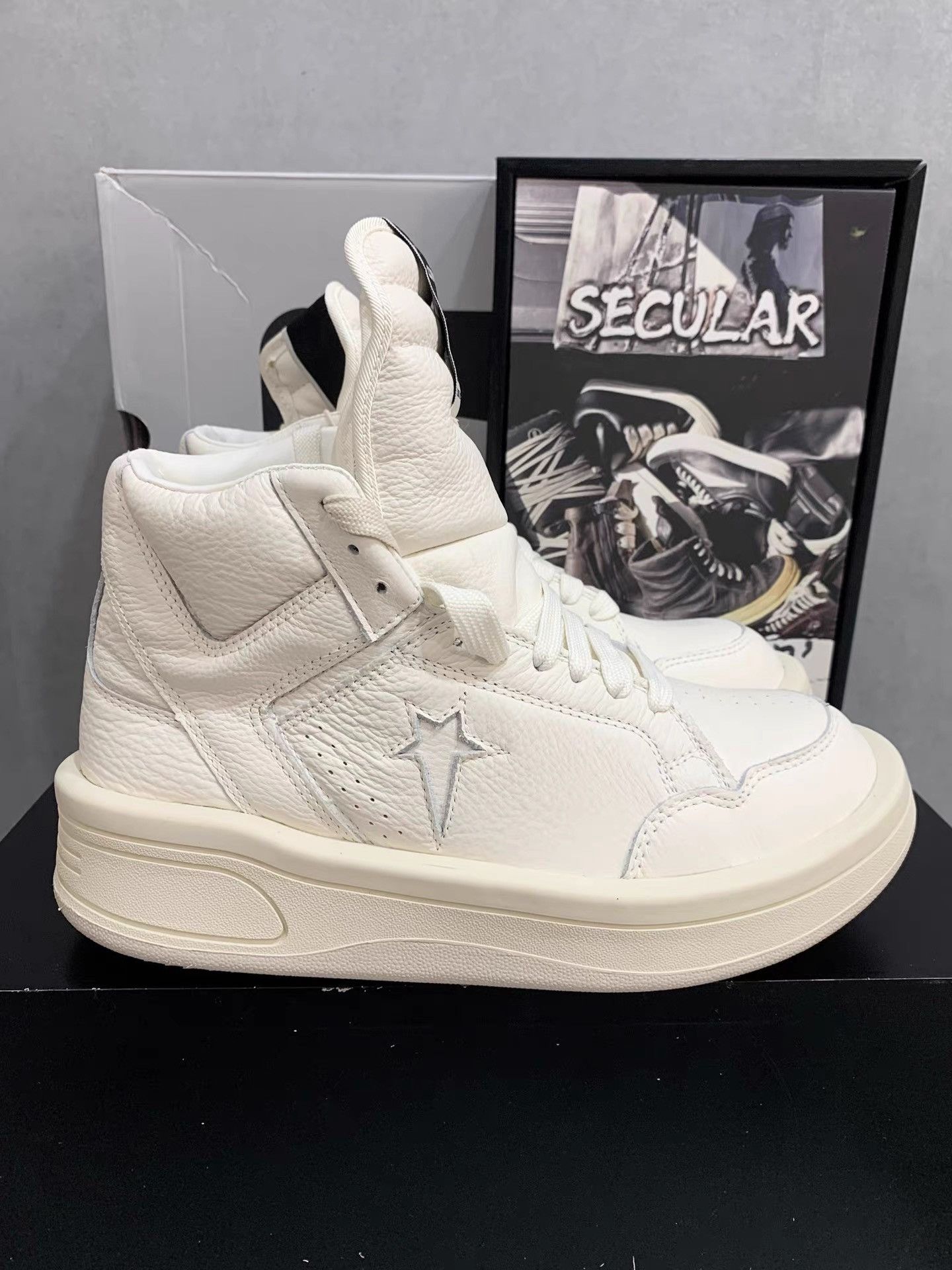 Rick Owens Rick Owens x Converse Ivory White Collaboration K34 Size US 11 / EU 44 - 2 Thumbnail