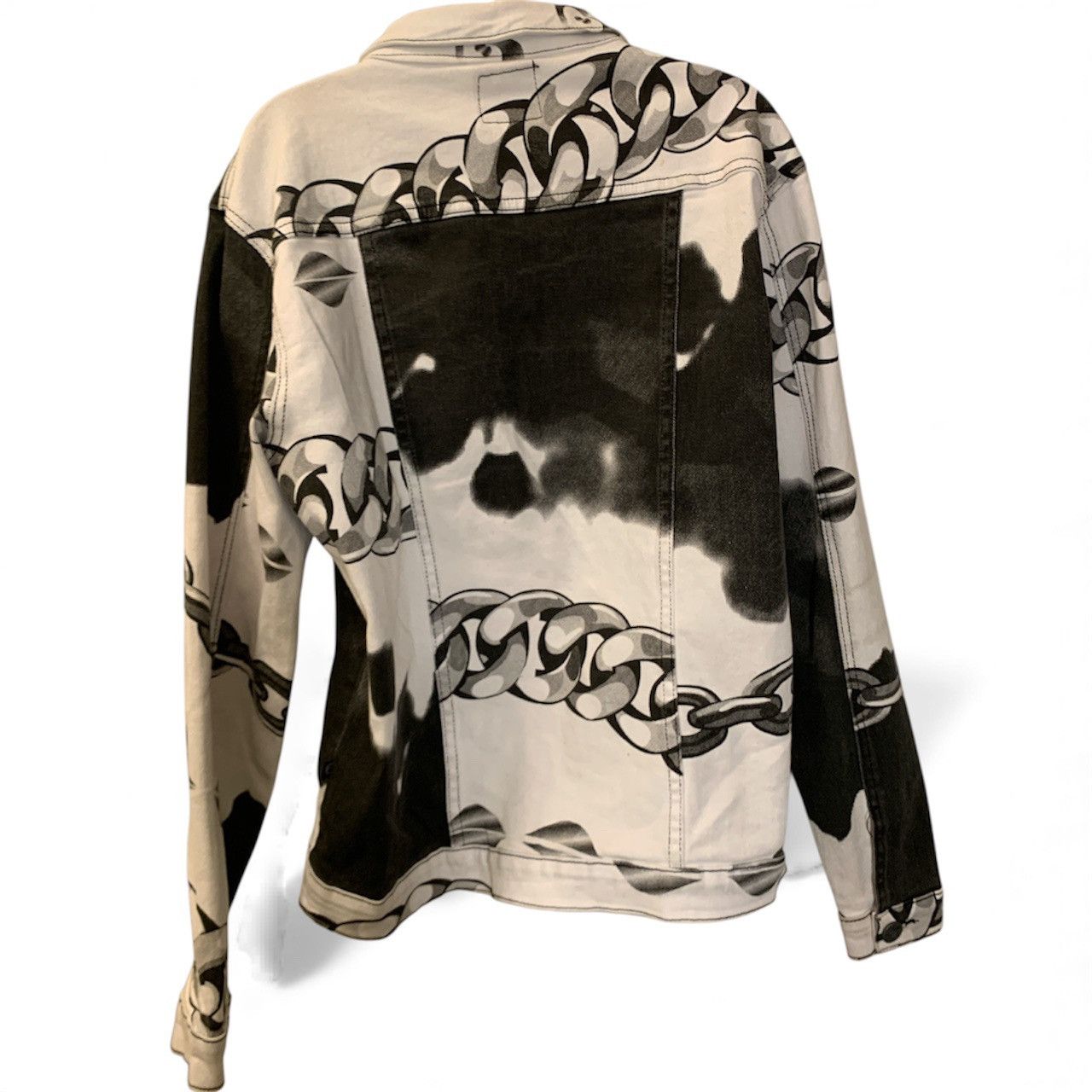 Other White and Black Denim Jacket (item#10050) Size US L / EU 52-54 / 3 - 5 Thumbnail