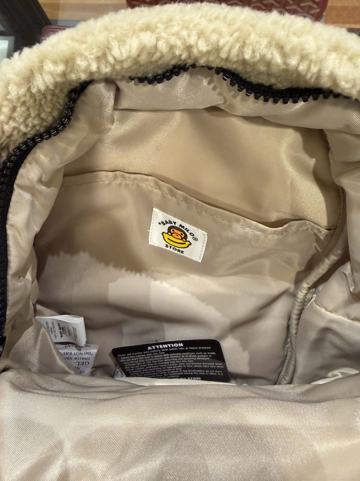 Bape Bape Baby Milo Mini Backpack - Tan Sherling Size ONE SIZE - 4 Thumbnail