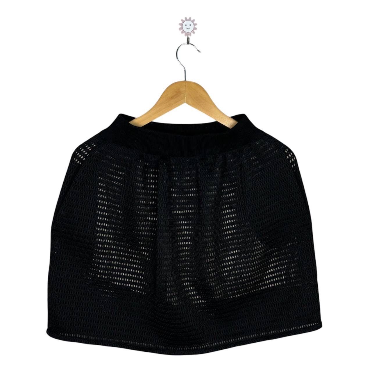 Designer MRZ Mesh Black Mini Skirt XS Size 25" / US 0 / IT 36 - 1 Thumbnail