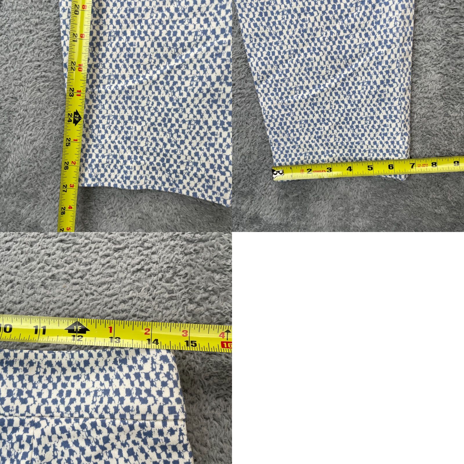Vintage WynneLayers Pants Womens 10 White Dress Gingham Stretch Straight Leg Formal AOP Pants Size 30" / US 8 / IT 44 - 8 Thumbnail