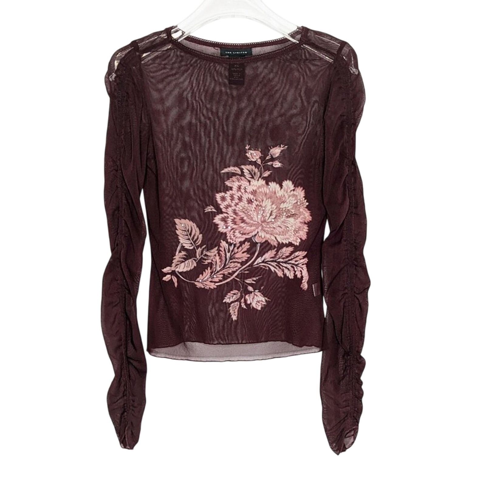 Vintage The Limited Vintage Sheer Mesh Long Sleeve Floral Print Top Size XS / US 0-2 / IT 36-38 - 1 Thumbnail