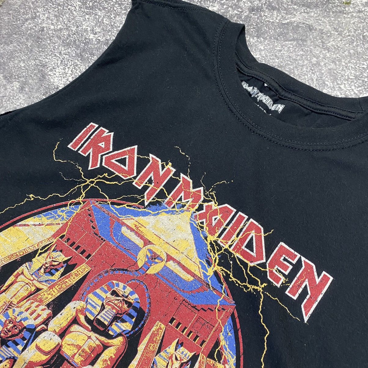 Band Tees × Vintage Vintage Iron Maiden Big Pharaoh Logo rock band sleeveless Size US L / EU 52-54 / 3 - 3 Thumbnail