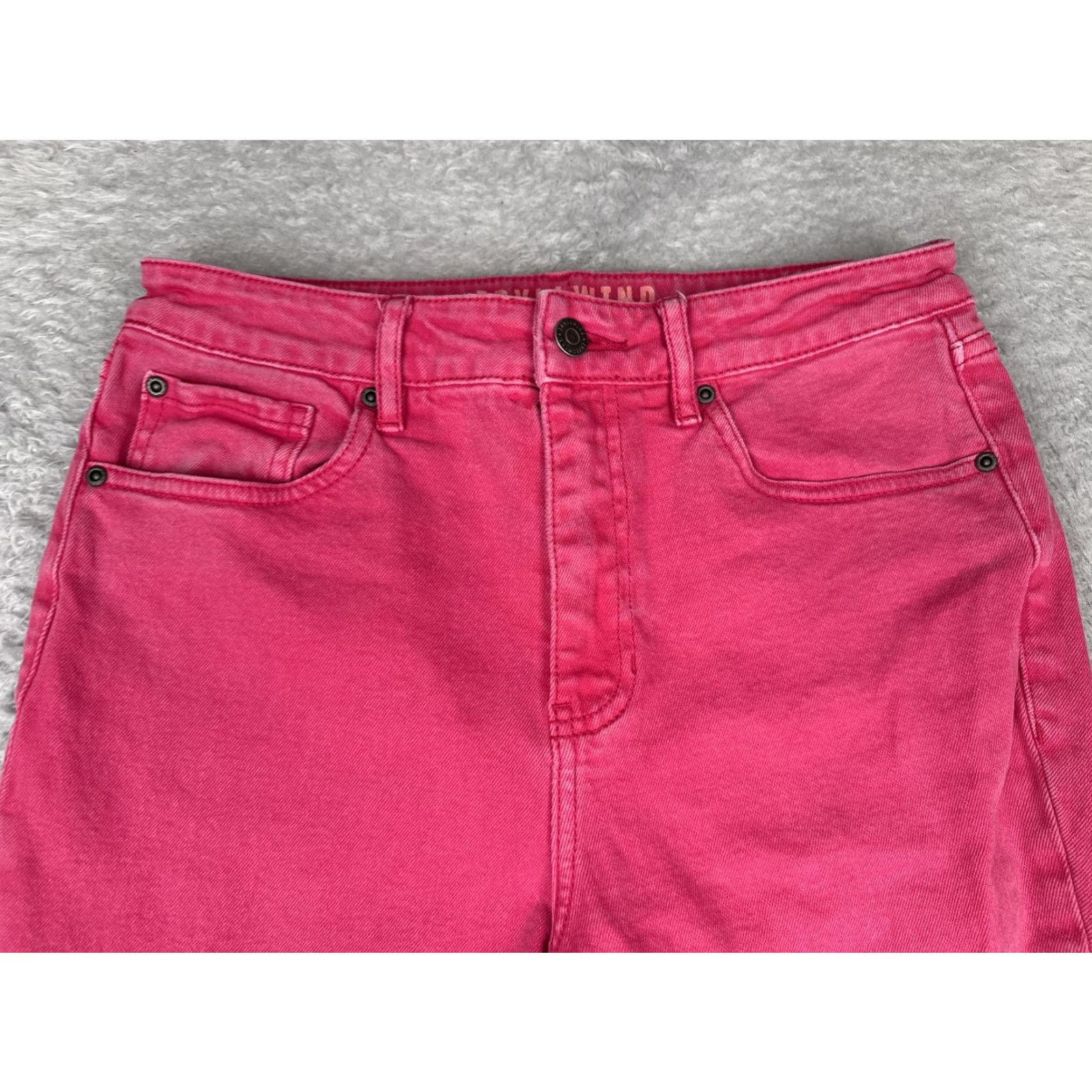 Vintage Idyllwind Jeans Womens 10W Plus Pink High Rise Bootcut Fringe Hem Stretch Denim Jeans Size 32" / US 10 / IT 46 - 4 Thumbnail