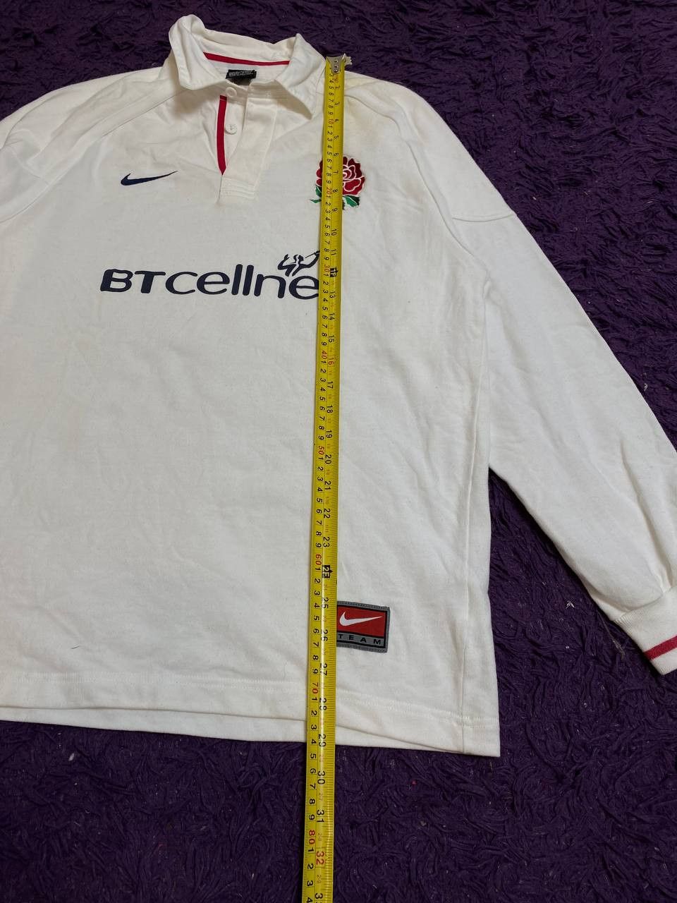 Nike Y2K white Long Sleeve Nike Vintage logo BTCELLNET Size US M / EU 48-50 / 2 - 14 Thumbnail