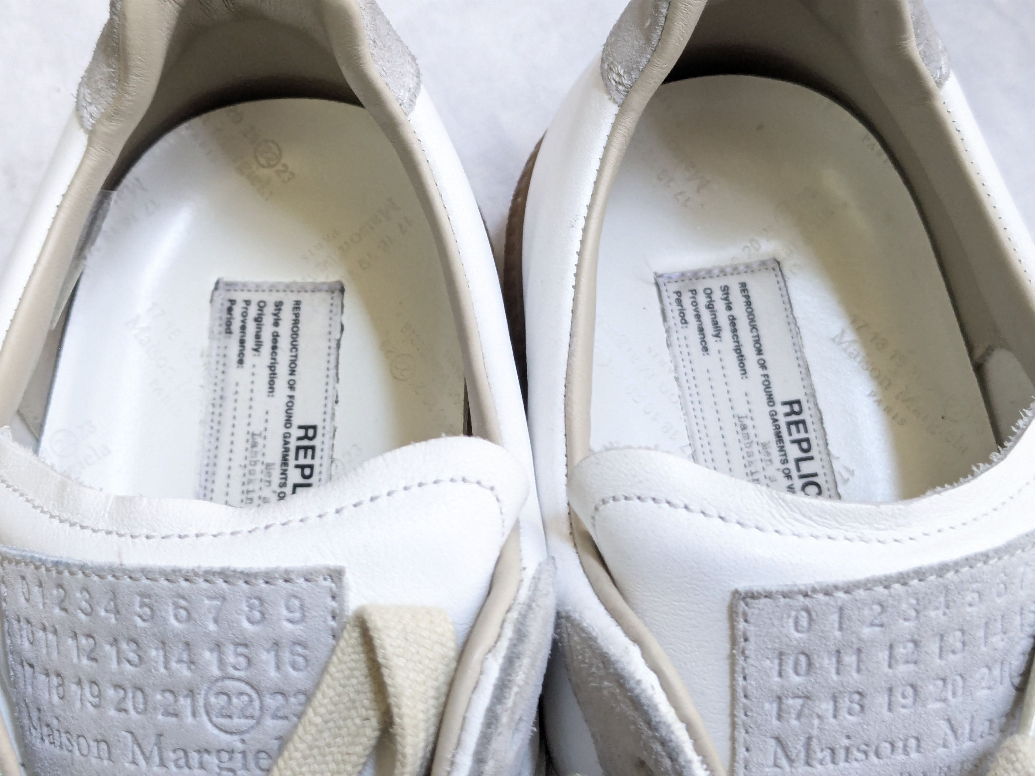 Maison Margiela Maison Margiela Replica GAT Sneaker white gray 13 46 low top Size US 13 / EU 46 - 5 Thumbnail
