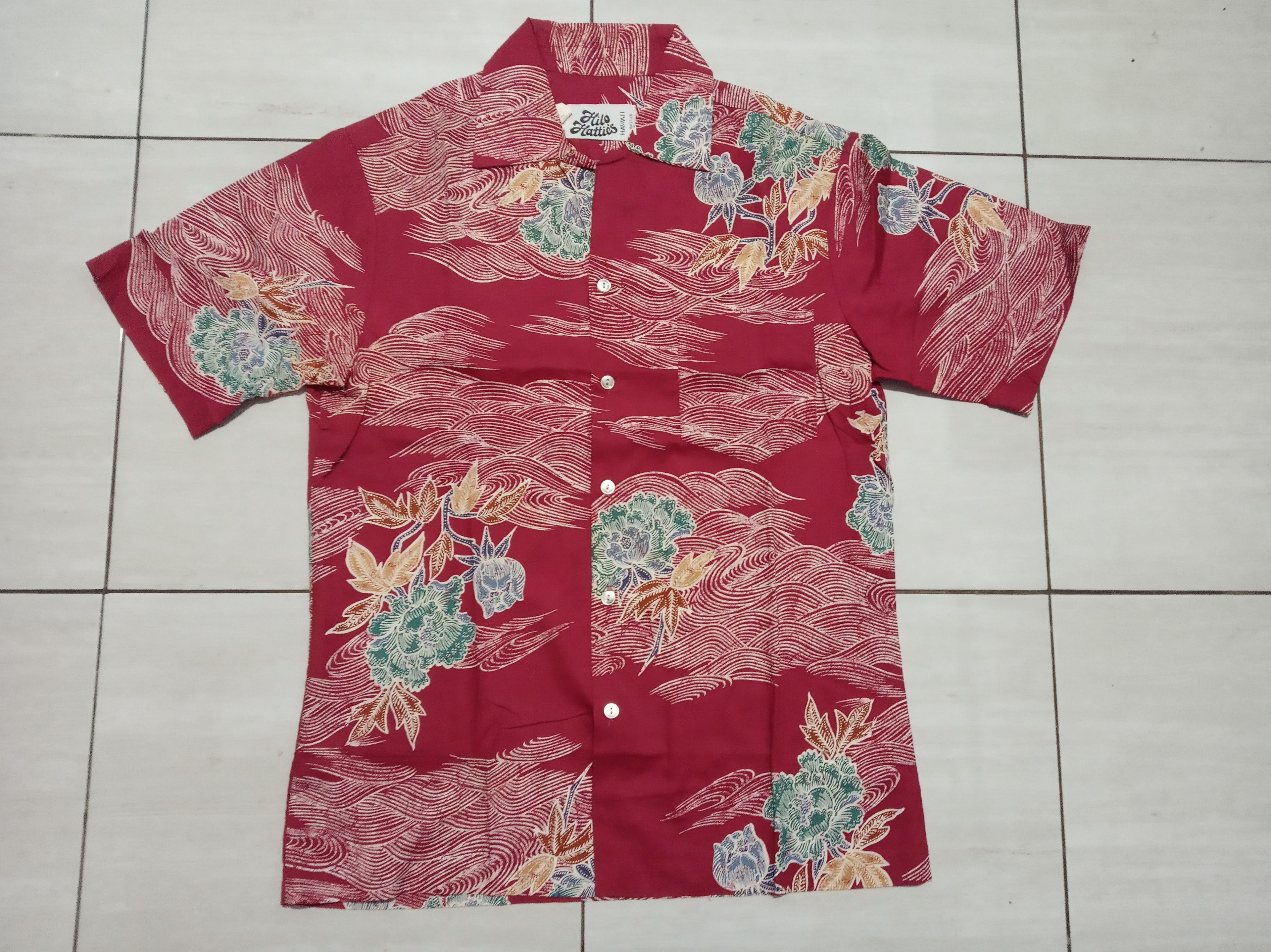 Vintage 90s Floral Hawaiian Shirt Medium Size US M / EU 48-50 / 2 - 2 Thumbnail