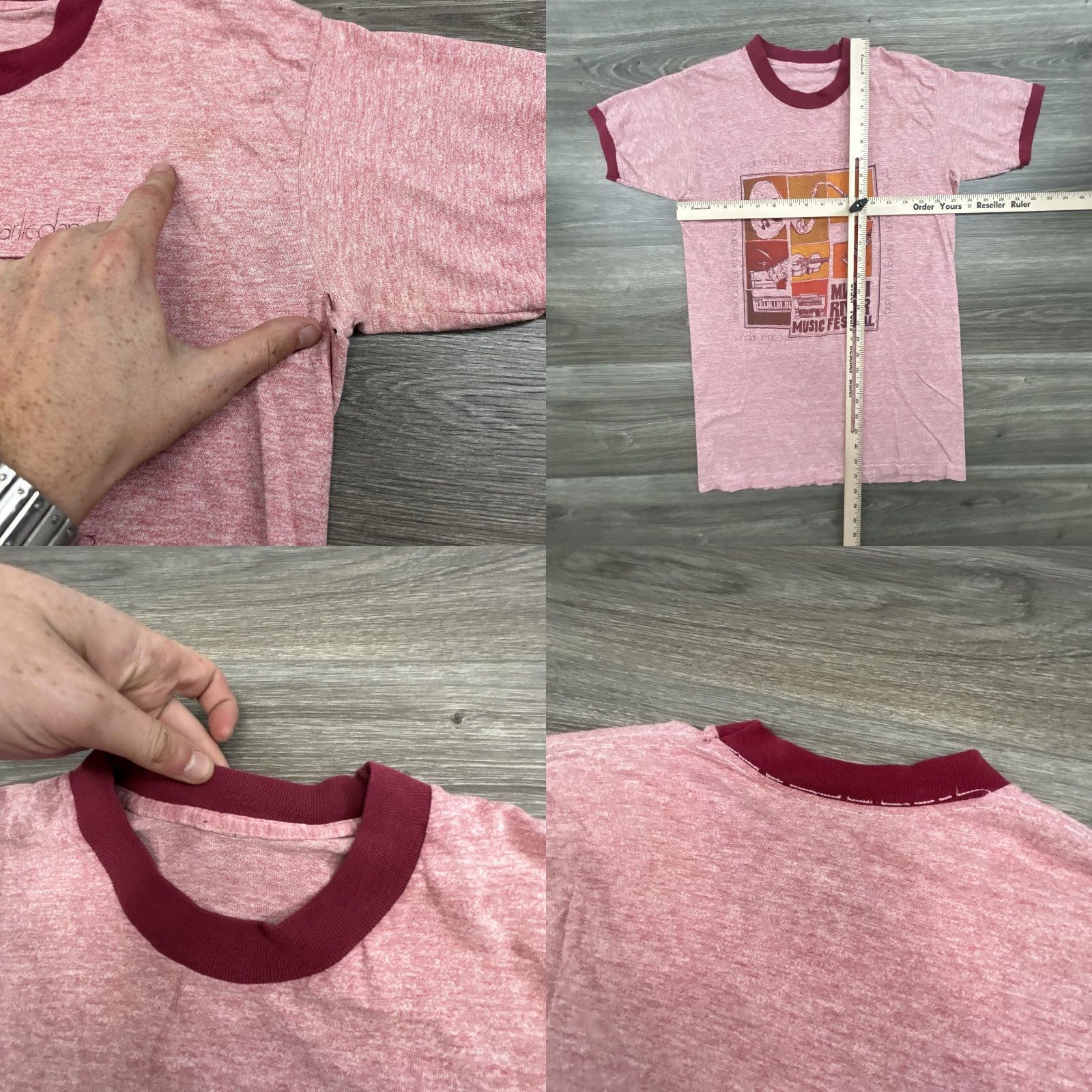 Vintage VINTAGE Miami River Music Festival Shirt Mens S Ringer Fleetwood Mac Eagles 1975 Size US S / EU 44-46 / 1 - 8 Thumbnail