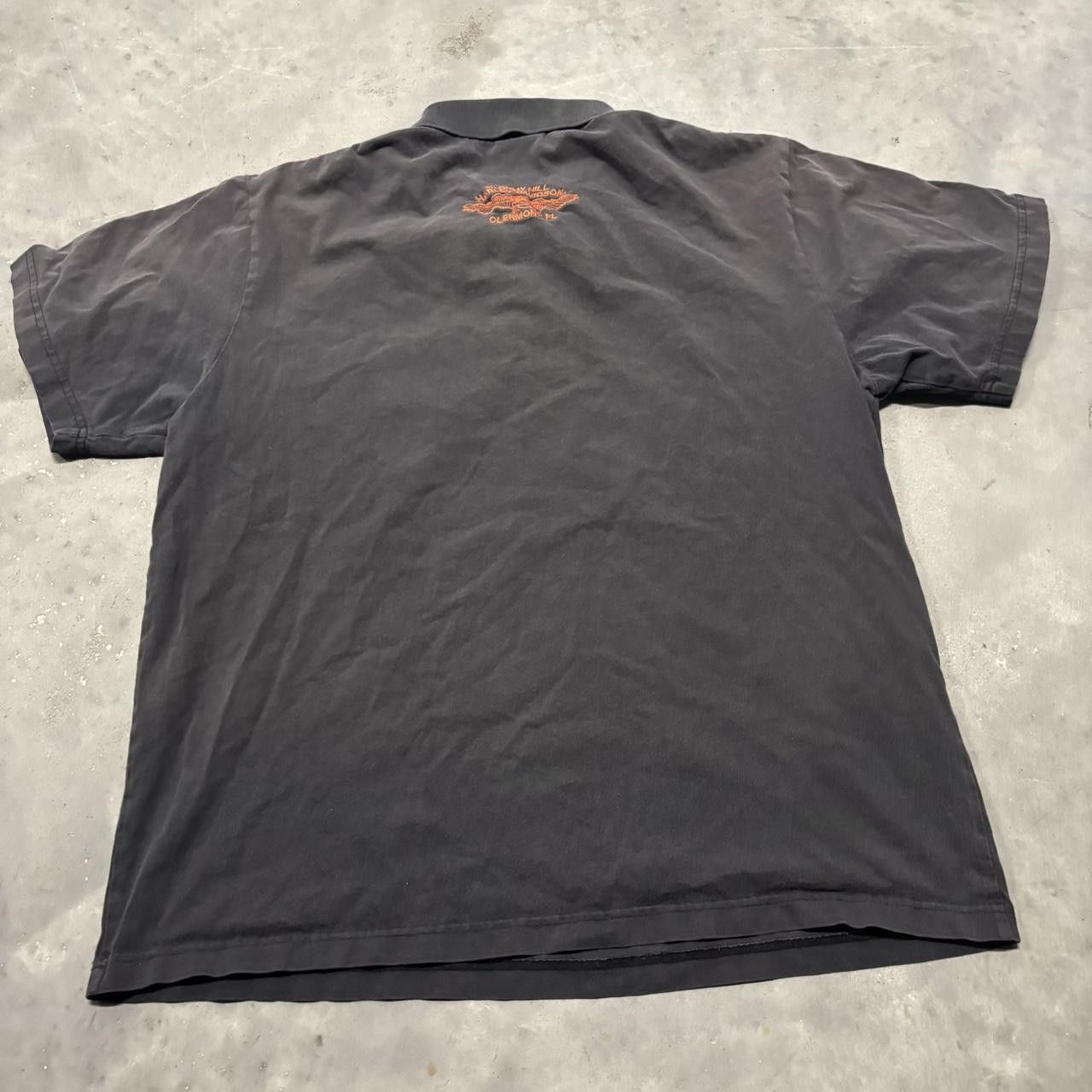 Harley Davidson × Vintage Crazy Vintage Y2K/2000s Faded Black Harley Davidson Polo Shirt! Size US L / EU 52-54 / 3 - 4 Thumbnail