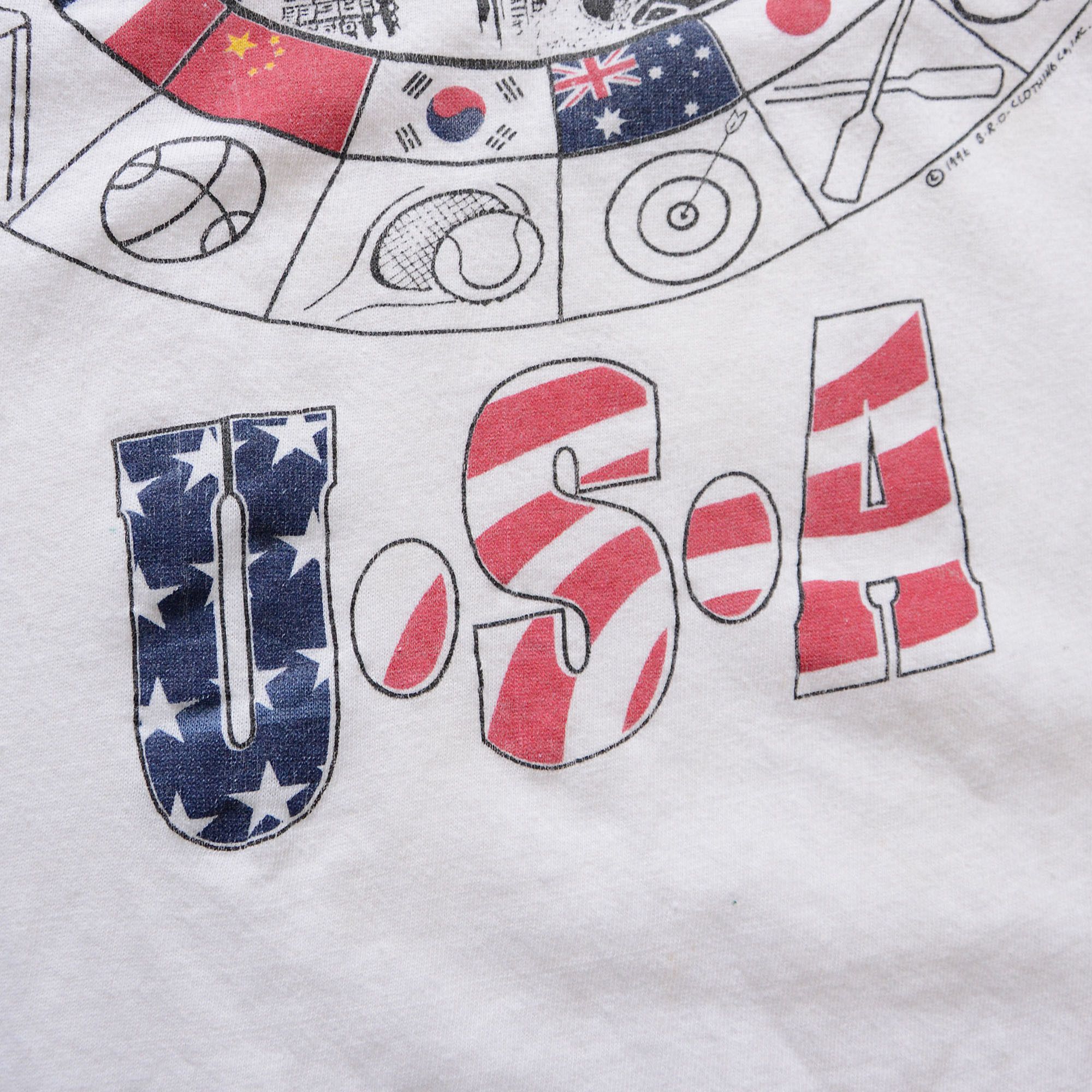 Vintage 90s VIntage Sport Flag T-Shirt XL Q-TEES 100% Cotton Size US XL / EU 56 / 4 - 10 Thumbnail