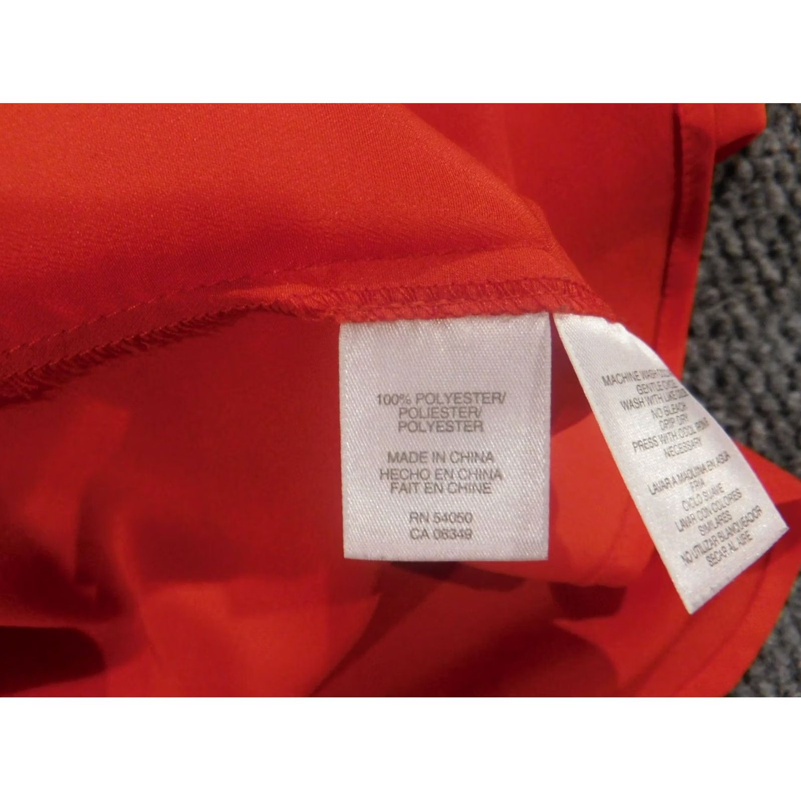 Anne Klein Anne Klein Womens Blouse M Red Crew Neck Pullover Button Short Sleeve Casual Stretch Regular Polyester Down Regular Size Type Blouse Womens Size M / US 6-8 / IT 42-44 - 7 Thumbnail