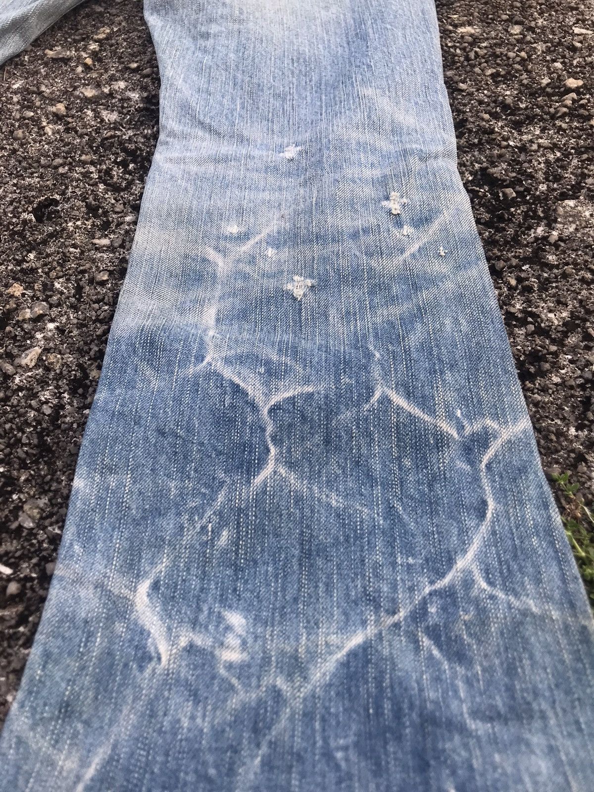Japanese Brand Vintage Y2K Blue Way Distressed Denim pants Size US 28 / EU 44 - 6 Thumbnail