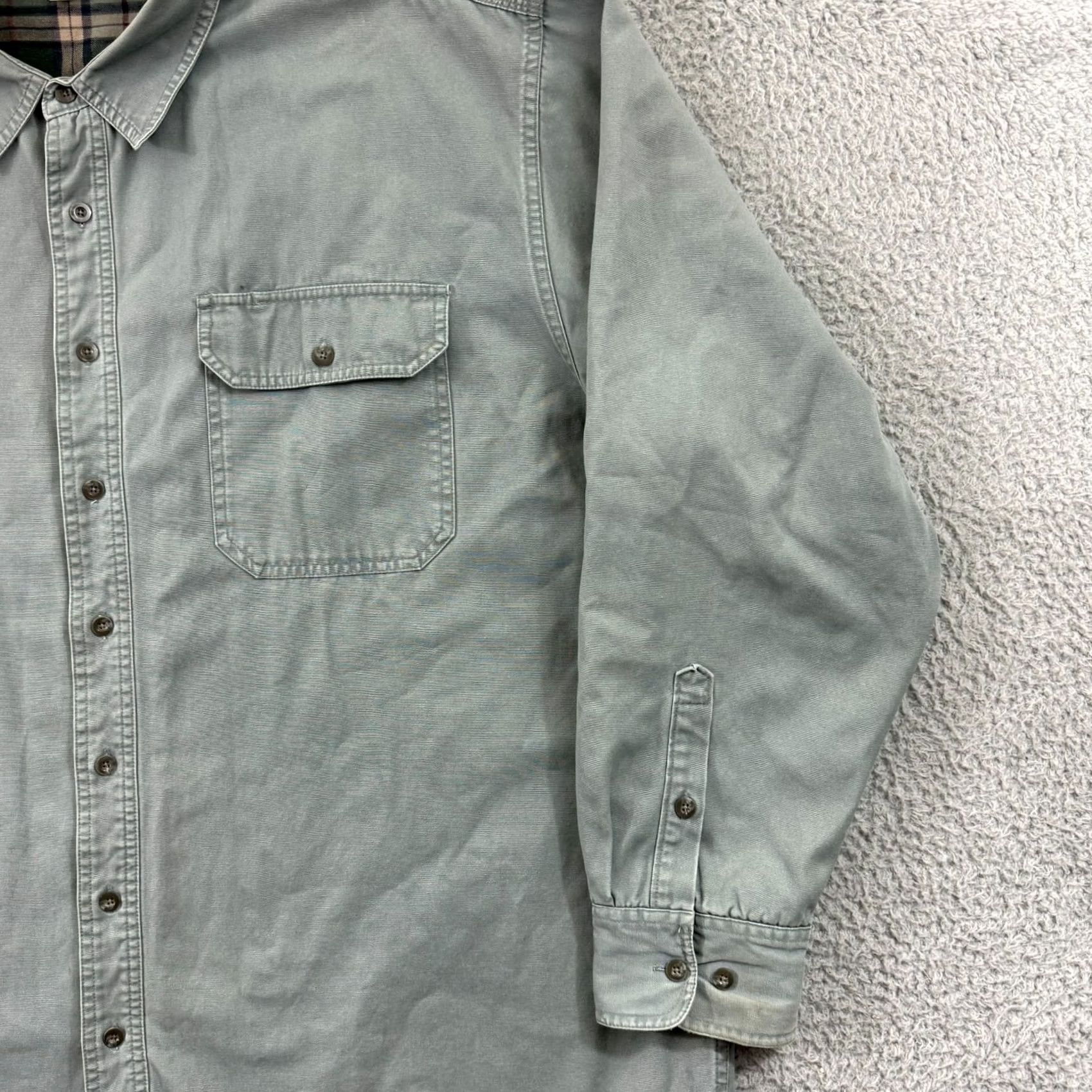 Vintage VINTAGE Cabela's Shacket Shirt 3XLT Long Sleeve Flannel Lined Button Up Pocket Heavy USA Blue Size US XXL / EU 58 / 5 - 6 Thumbnail