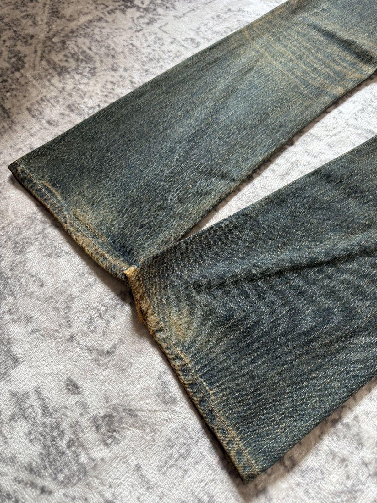 2000s Edwin V-Cut Mudwashed Flare Denim Archive