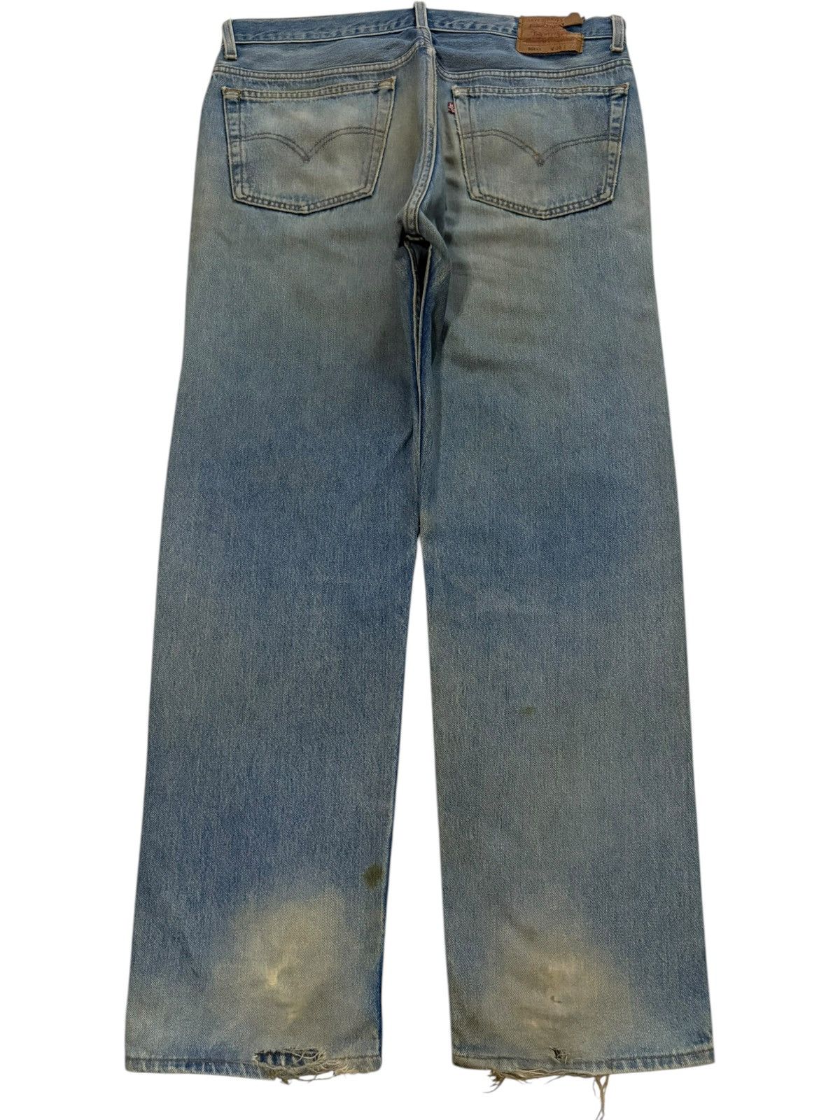 Levi's Vintage 90s Levis 501xx Mud Wash Distressed Baggy Jeans Size US 37 - 2 Thumbnail