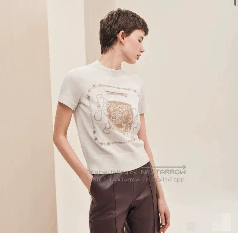Hermes Hermes knitted short sleeve Size XS / US 0-2 / IT 36-38 - 8 Thumbnail