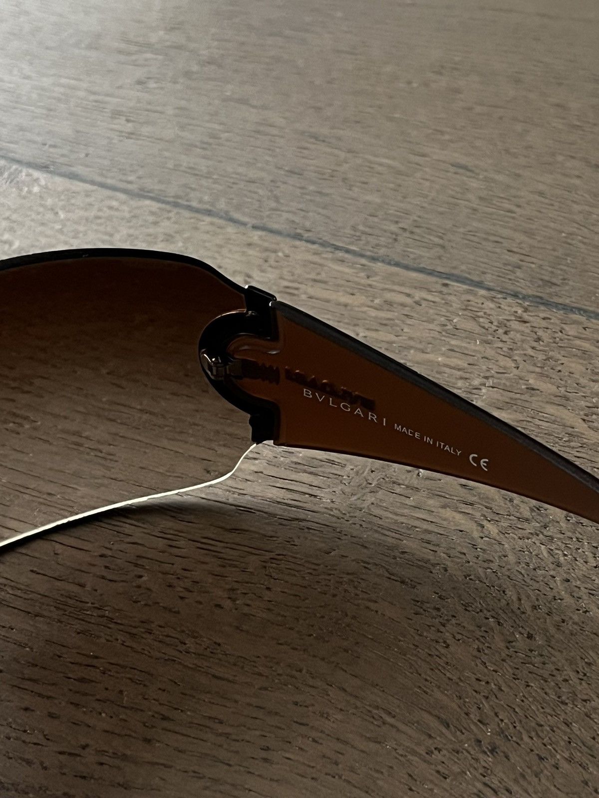 Bvlgari 2000’s BVLGARI Rhinestone Shield Sunglasses Size ONE SIZE - 4 Thumbnail