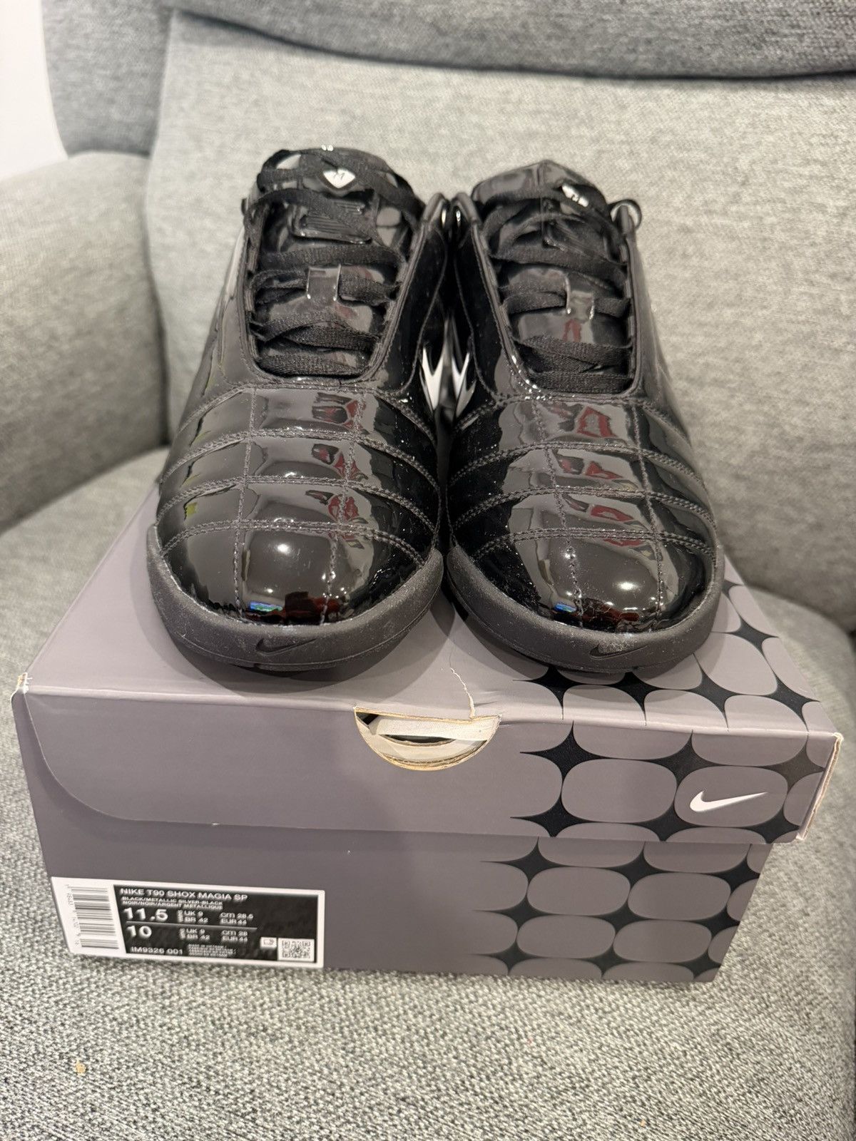 Nike Nike x Maha Amsterdam Total 90 T90 Shox Black and Silver Size US 10 / EU 43 - 2 Thumbnail