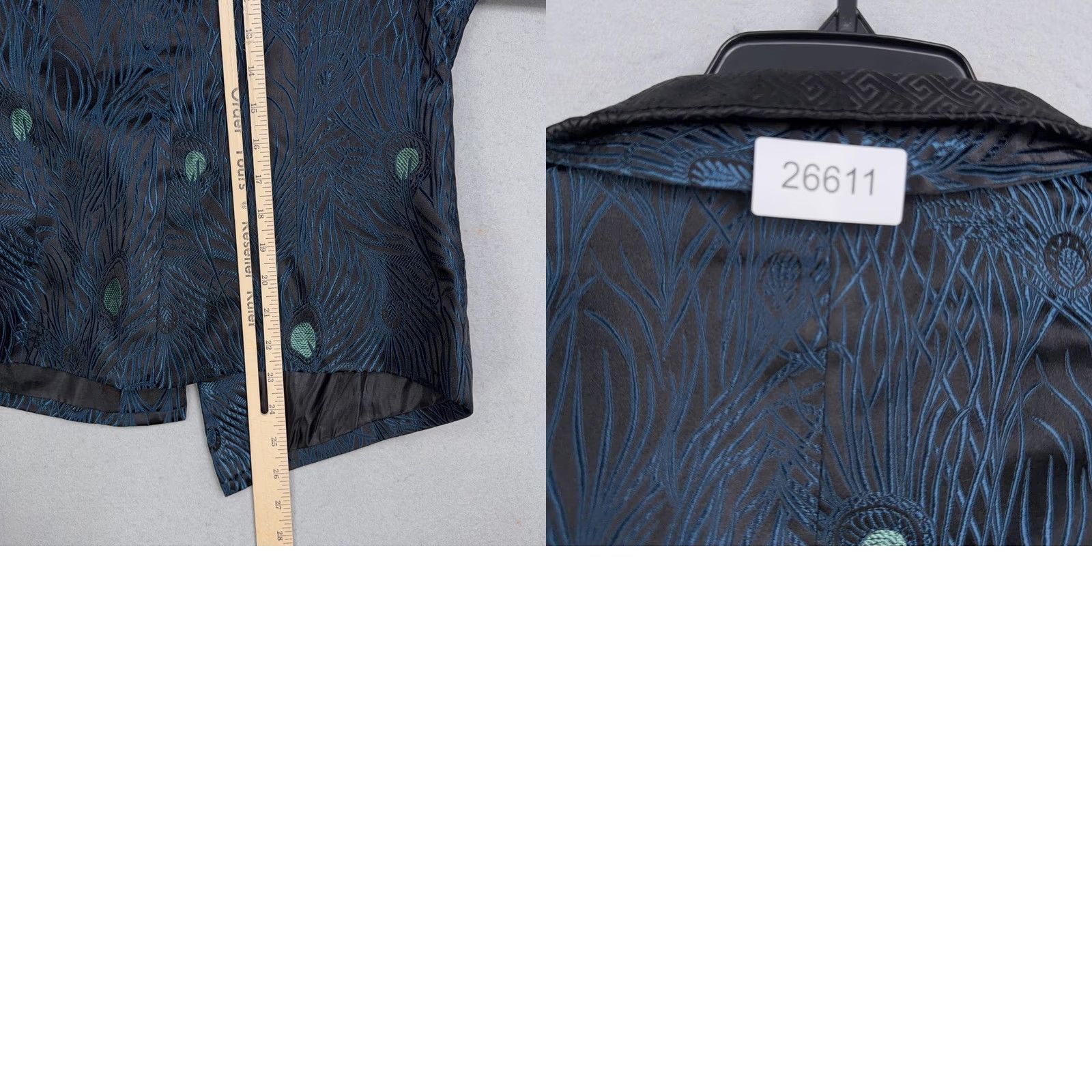 Vintage Dragon Silk Jacket Womens L Blue Peacock Embroidered Silk Toggle Blazer Asia Jacket is not the same. Size L / US 10 / IT 46 - 8 Thumbnail