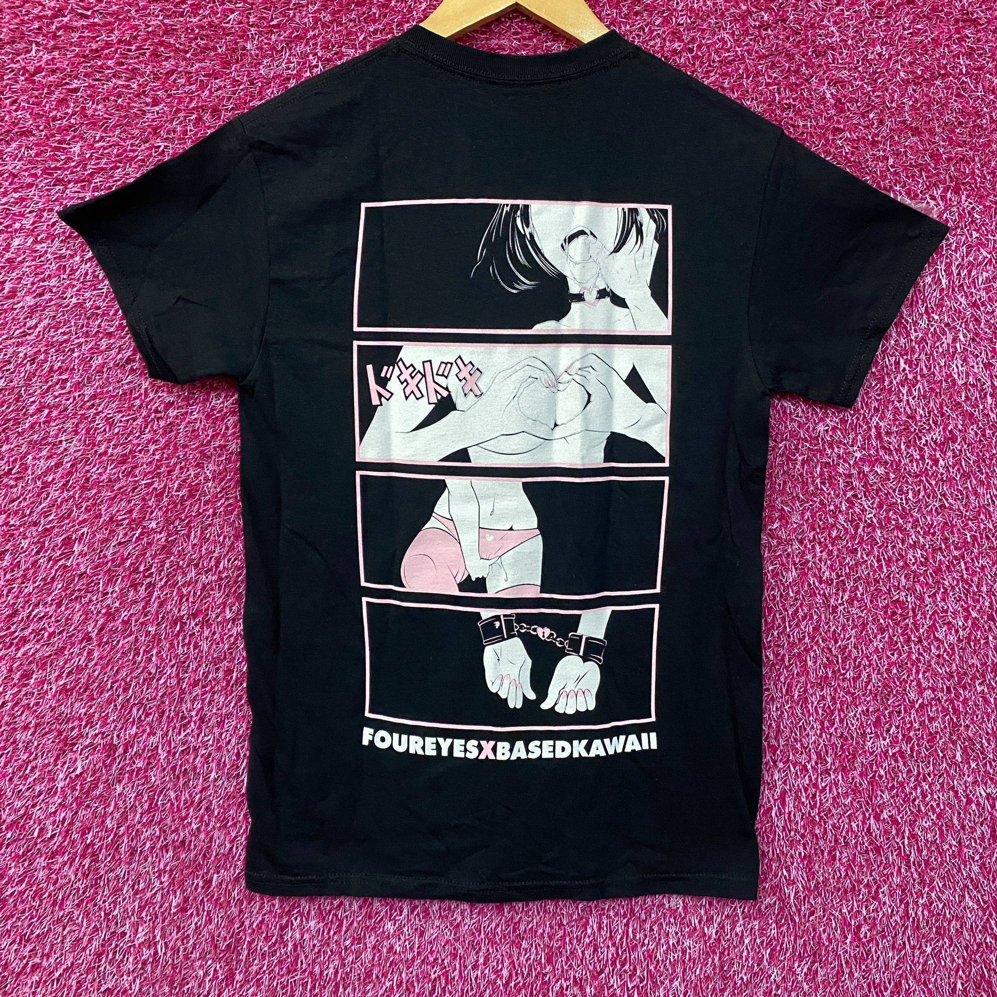 Anime Foureyes X Based Kawaii Doki Doki Hentai Anime T-shirt Small Size US S / EU 44-46 / 1 - 4 Thumbnail