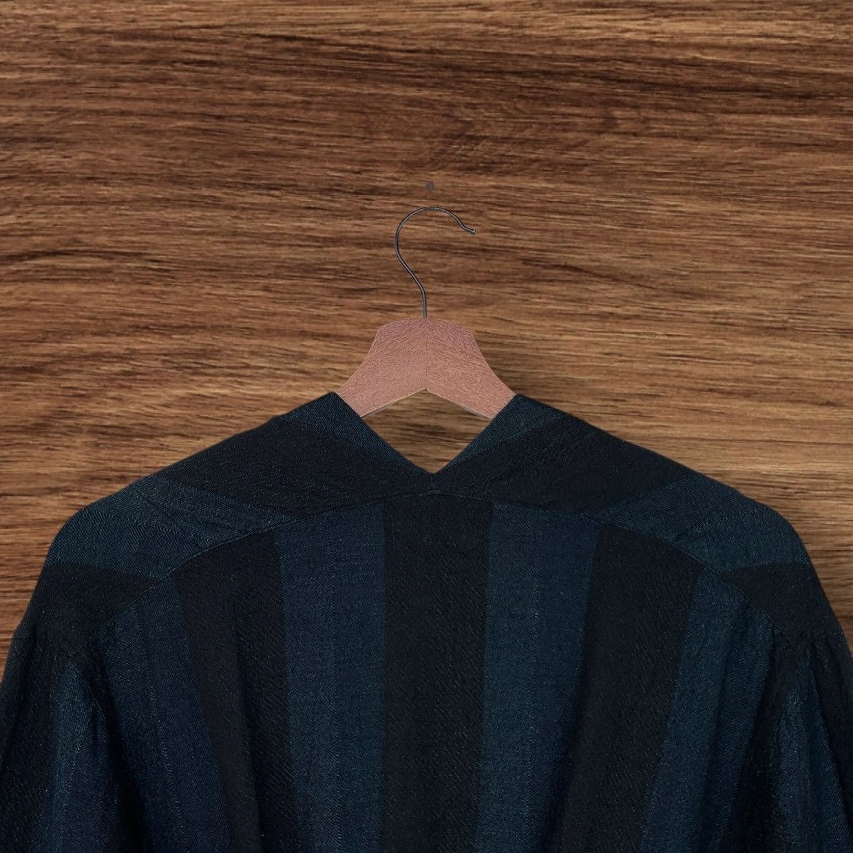 Issey Miyake ISSEY MIYAKE PLANTATION INDIGO MINIMALIST STRIPED COAT Size US M / EU 48-50 / 2 - 8 Thumbnail