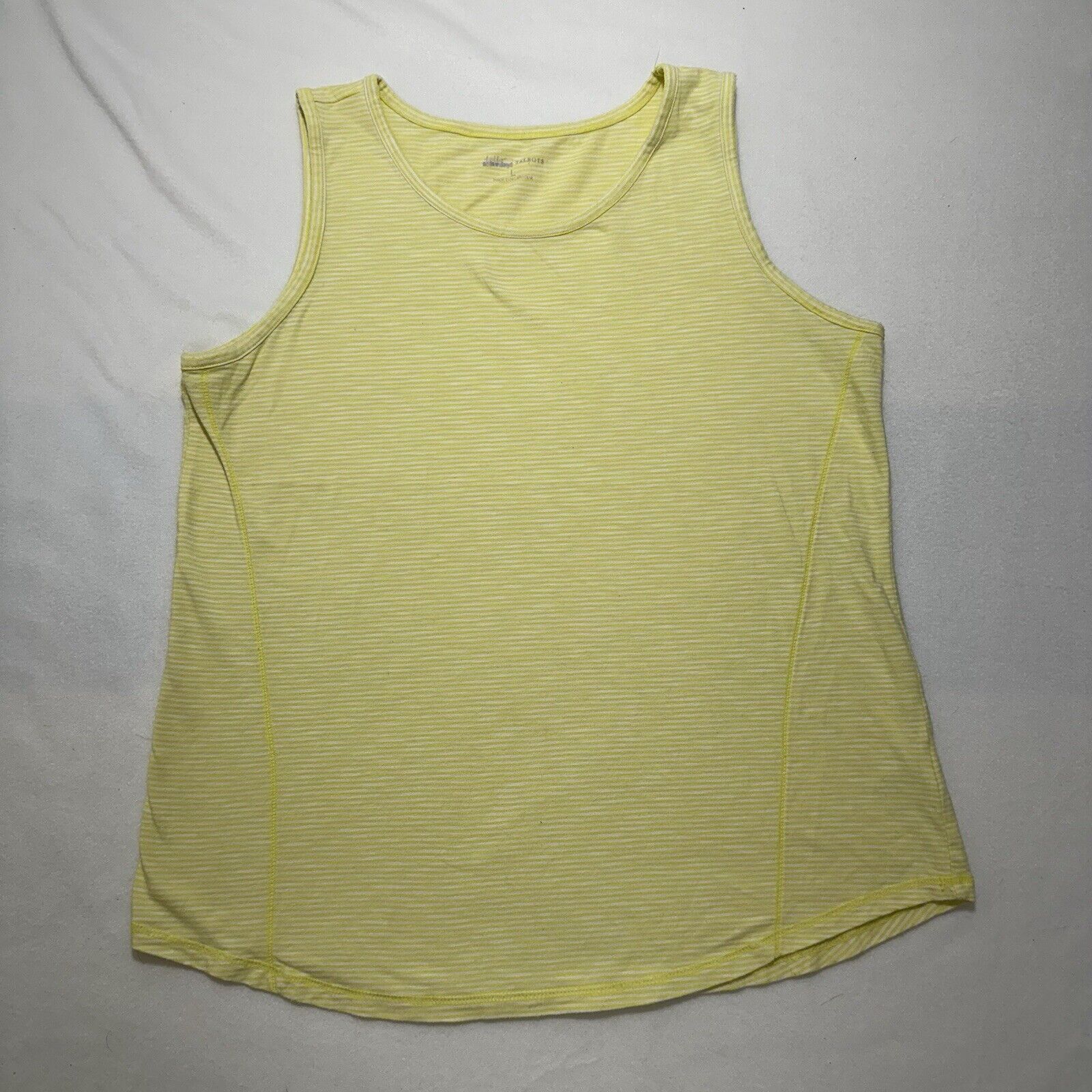 Other Talbots Hello Saturday Large Yellow Stripe Pullover Tank Top Size L / US 10 / IT 46 - 1 Thumbnail