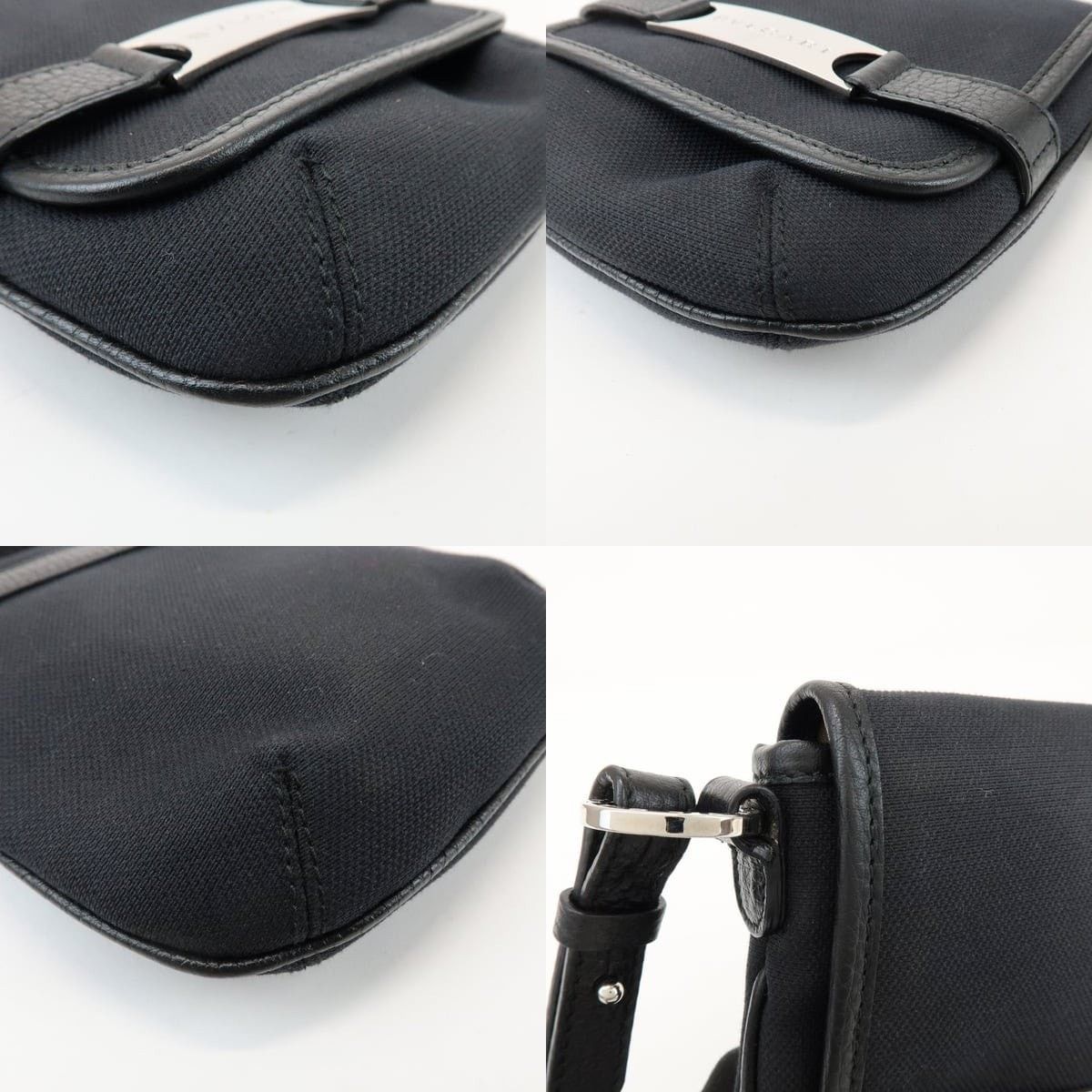 Bvlgari Bvlgari Canvas & Leather Crossbody Bag Black Size ONE SIZE - 5 Thumbnail