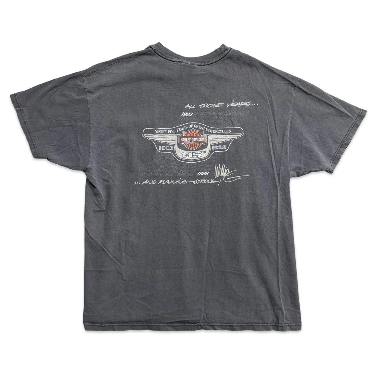 Designer Vintage Harley Davidson 95th Willie G Graphic T-Shirt Size US XL / EU 56 / 4 - 2 Thumbnail