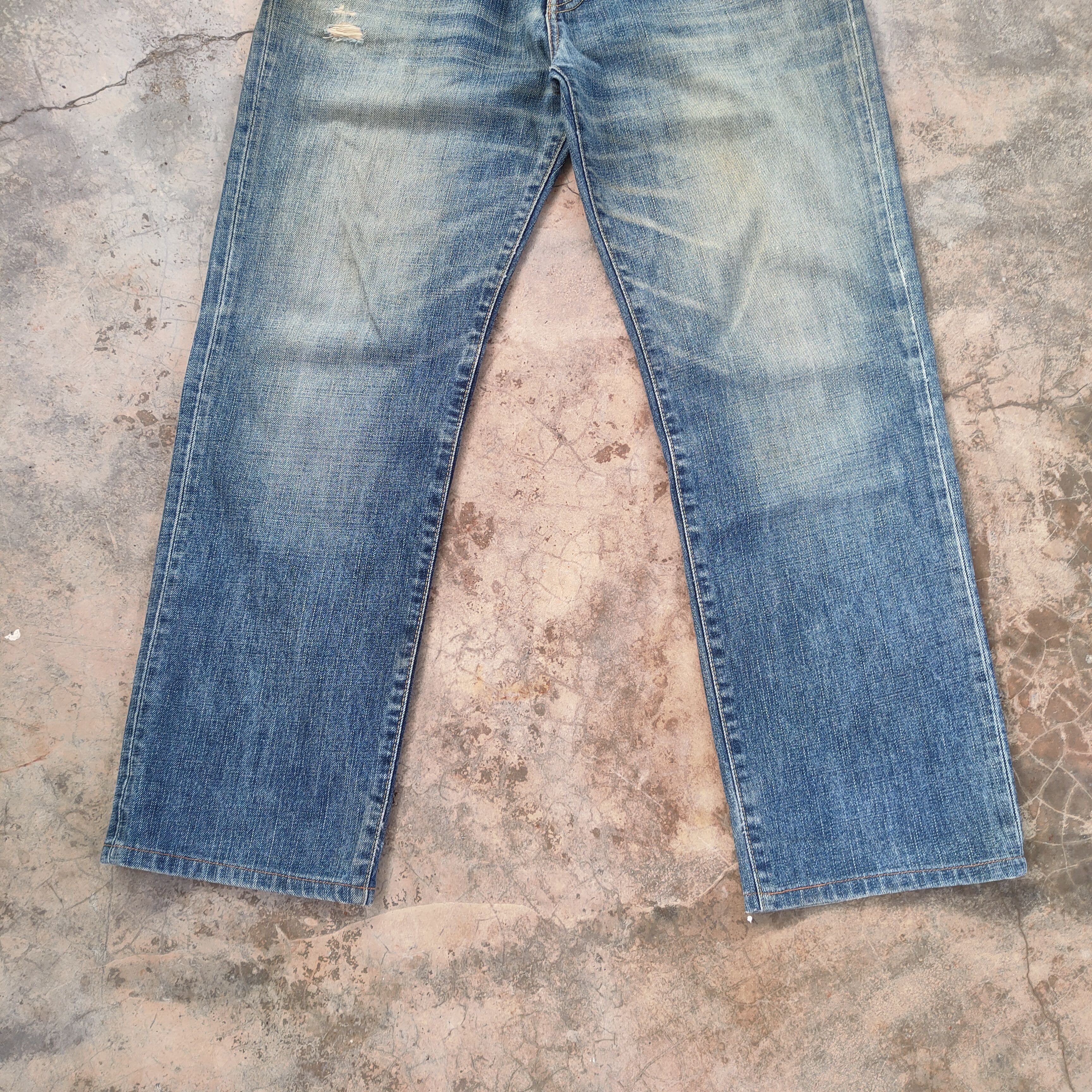 Jean W32 VINTAGE JAPANESE DISTRESSED FADED JEANS PANTS Size US 32 / EU 48 - 4 Thumbnail