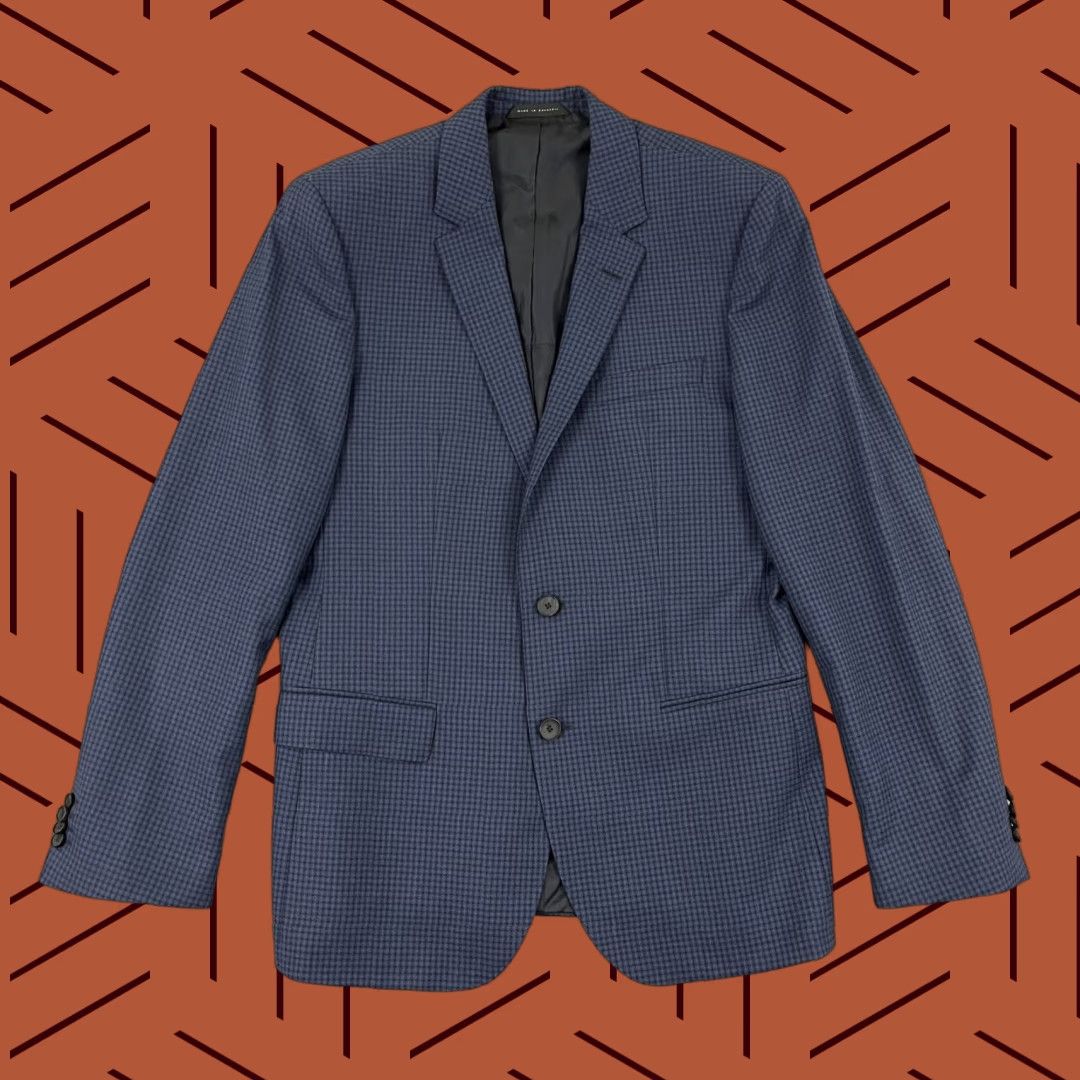 Hugo Boss HUGO BOSS Blazer Mens Size 40 Wool Plaid Multicolor Jacket Size 40R - 1 Thumbnail