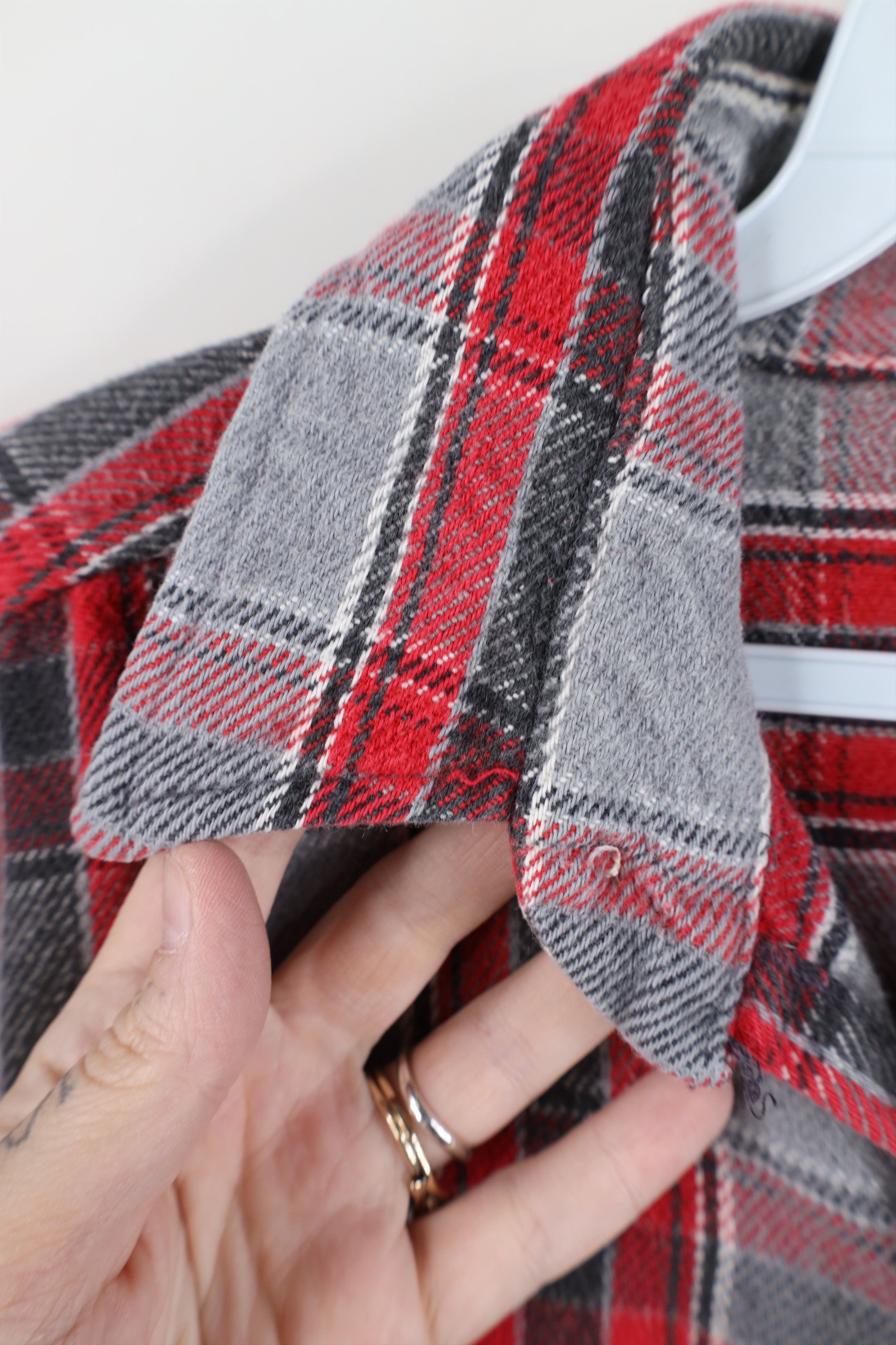 Vintage Vintage 70s 80s Streetwear Heavyweight Flannel Button Shirt Size US L / EU 52-54 / 3 - 6 Thumbnail
