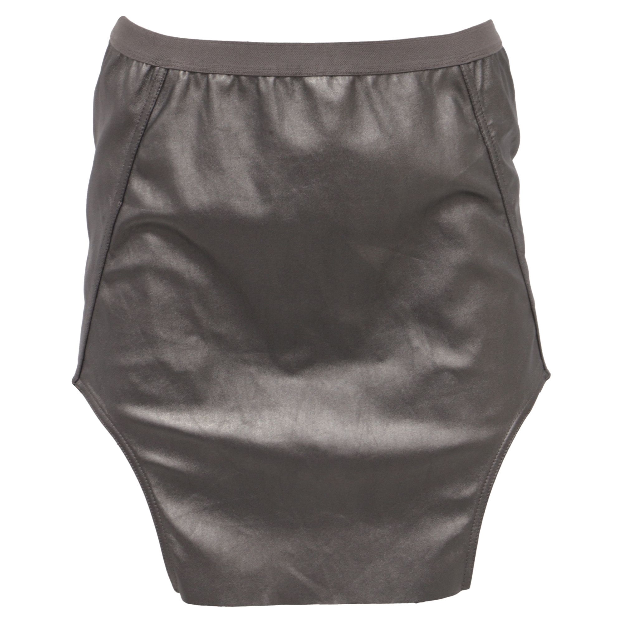 Rick Owens Rick Owens Diana Mini Skirt in Grey Lamb Leather Size 24" / US 00 / IT 34 - 1 Thumbnail