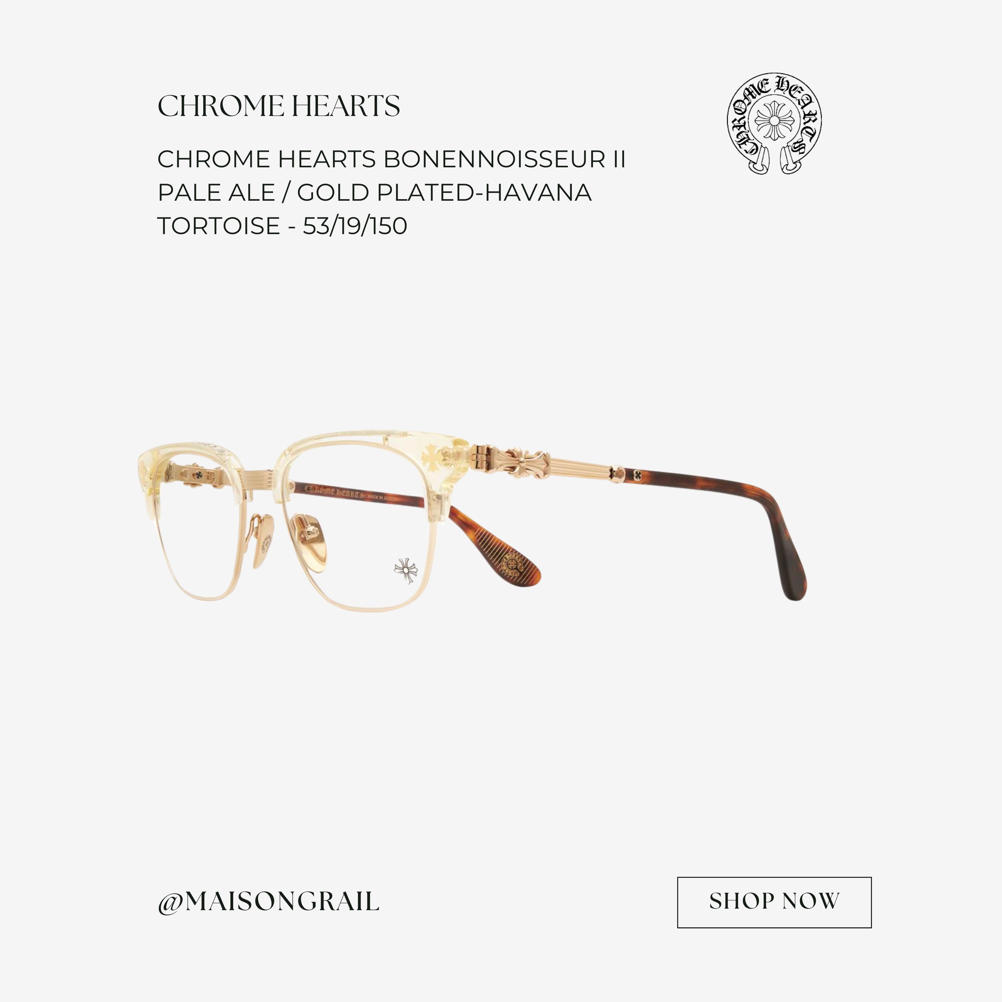 Chrome Hearts CHROME HEARTS BONENNOISSEUR II EYEGLASSES Size ONE SIZE - 1 Thumbnail