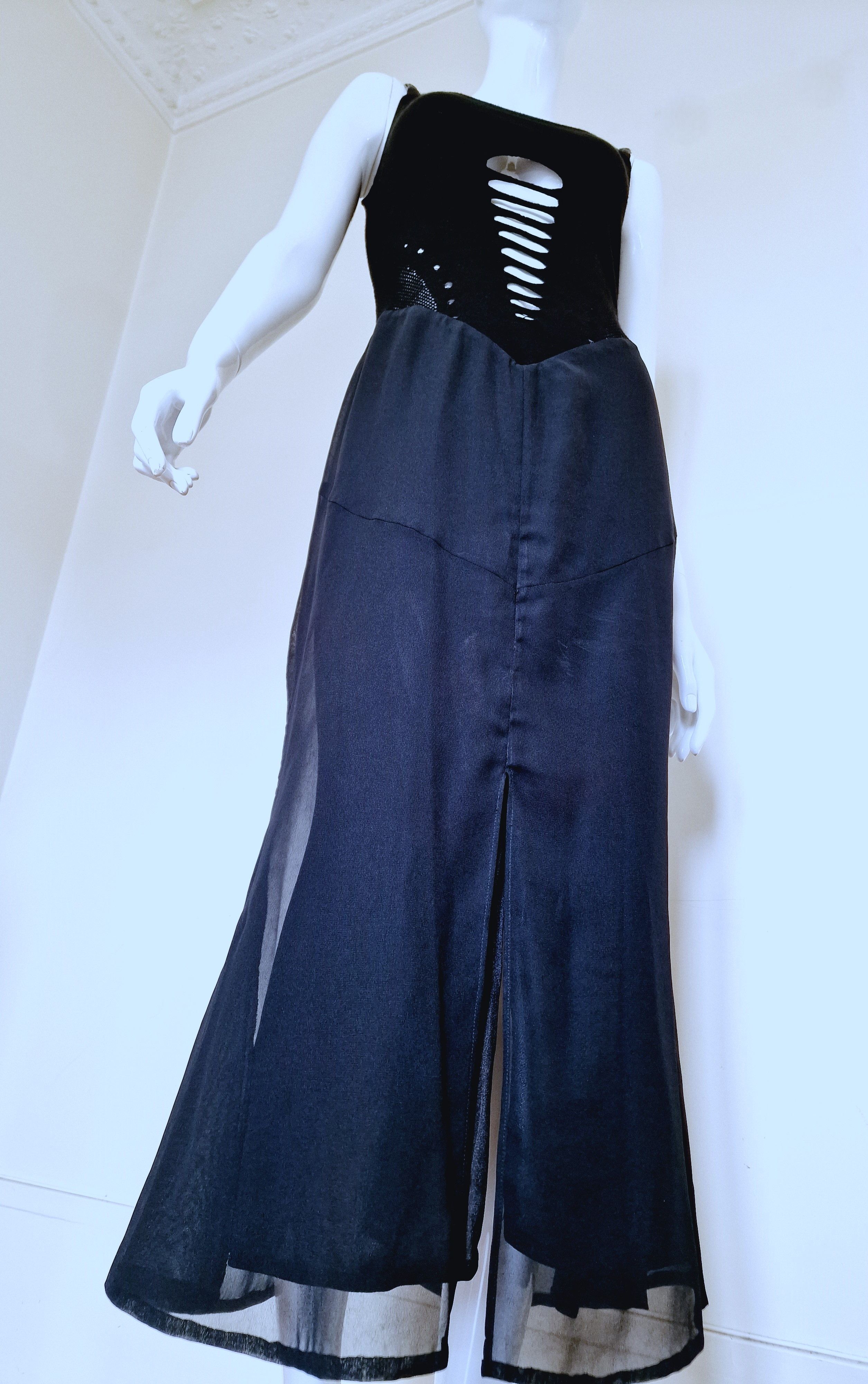 Versace Gianni Versace Cutout Cut Out Net Bondage Medium LargeDress Size M / US 6-8 / IT 42-44 - 14 Thumbnail