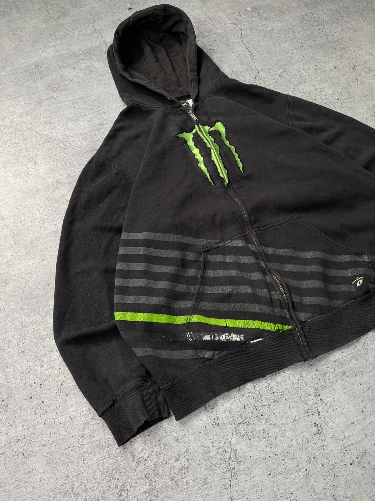 Fox Racing Monster Vintage Distressed Racing Zip Hoodie Y2K Xl Size US XL / EU 56 / 4 - 3 Thumbnail