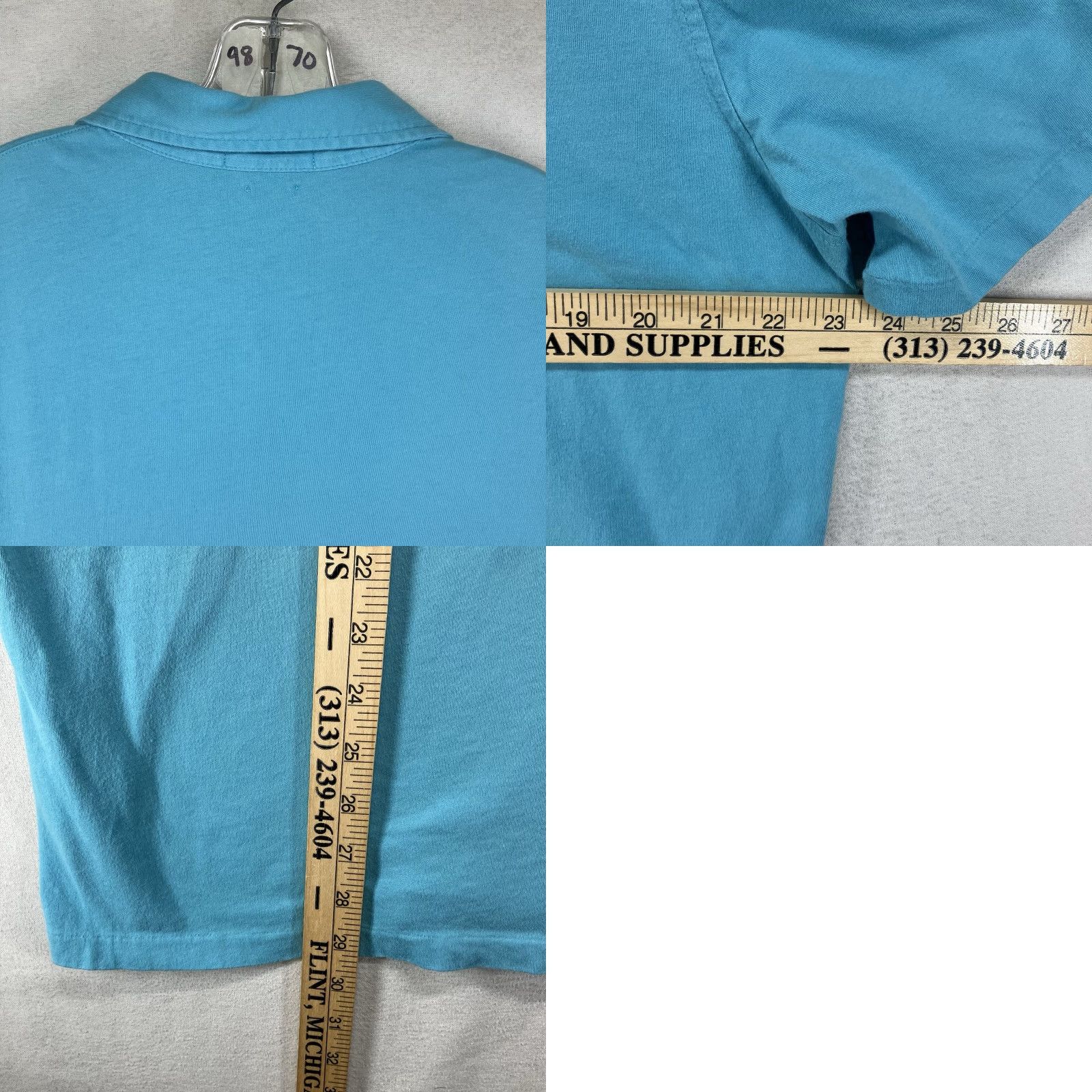 Polo Ralph Lauren Polo Ralph Lauren Shirt Mens Large Icy Blue Classic Fit Short Sleeve Cotton Size US L / EU 52-54 / 3 - 9 Thumbnail