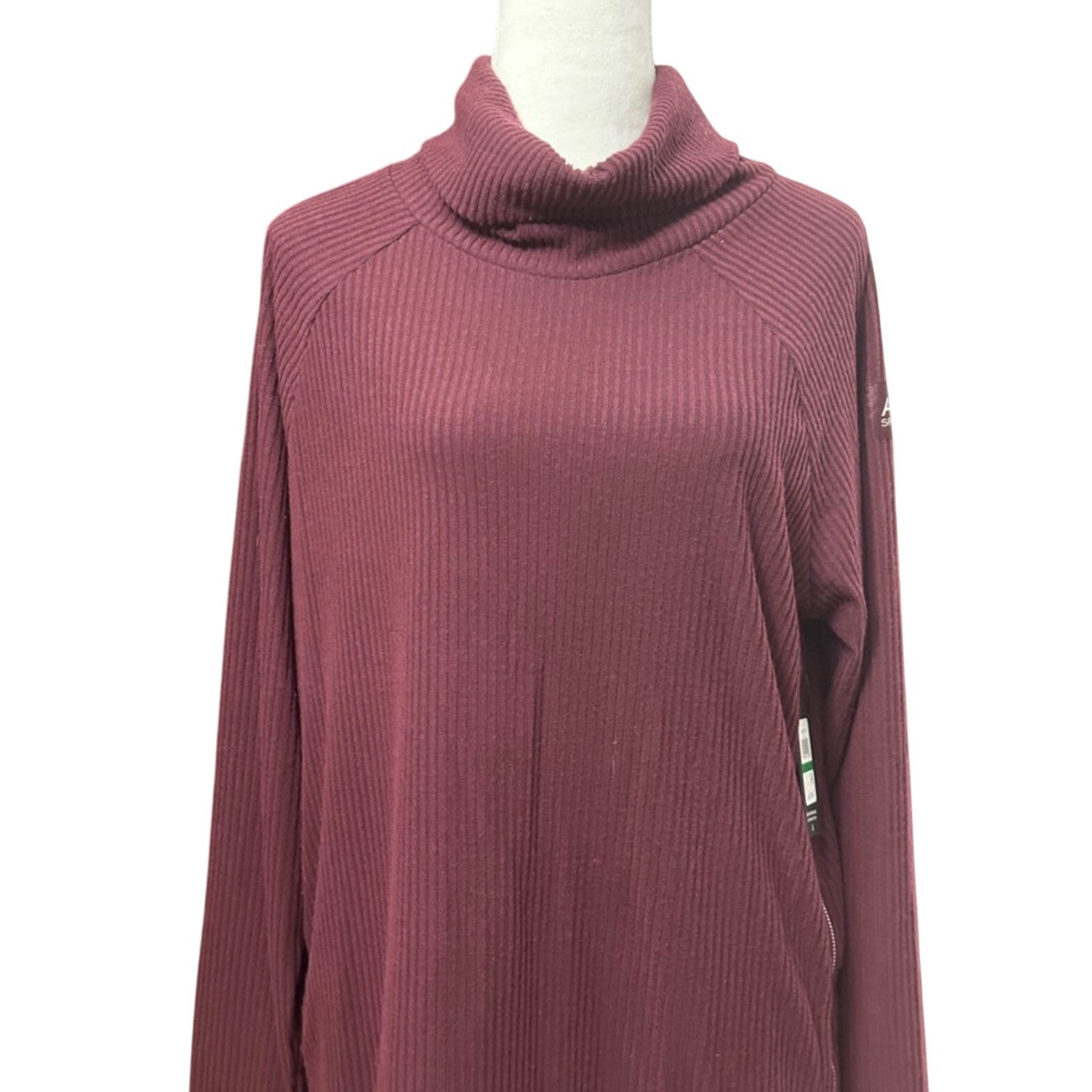 Andrew Marc Andrew Marc Sport Turtle Neck Zipper Ribbed Burgundy L NWT Size L / US 10 / IT 46 - 2 Thumbnail