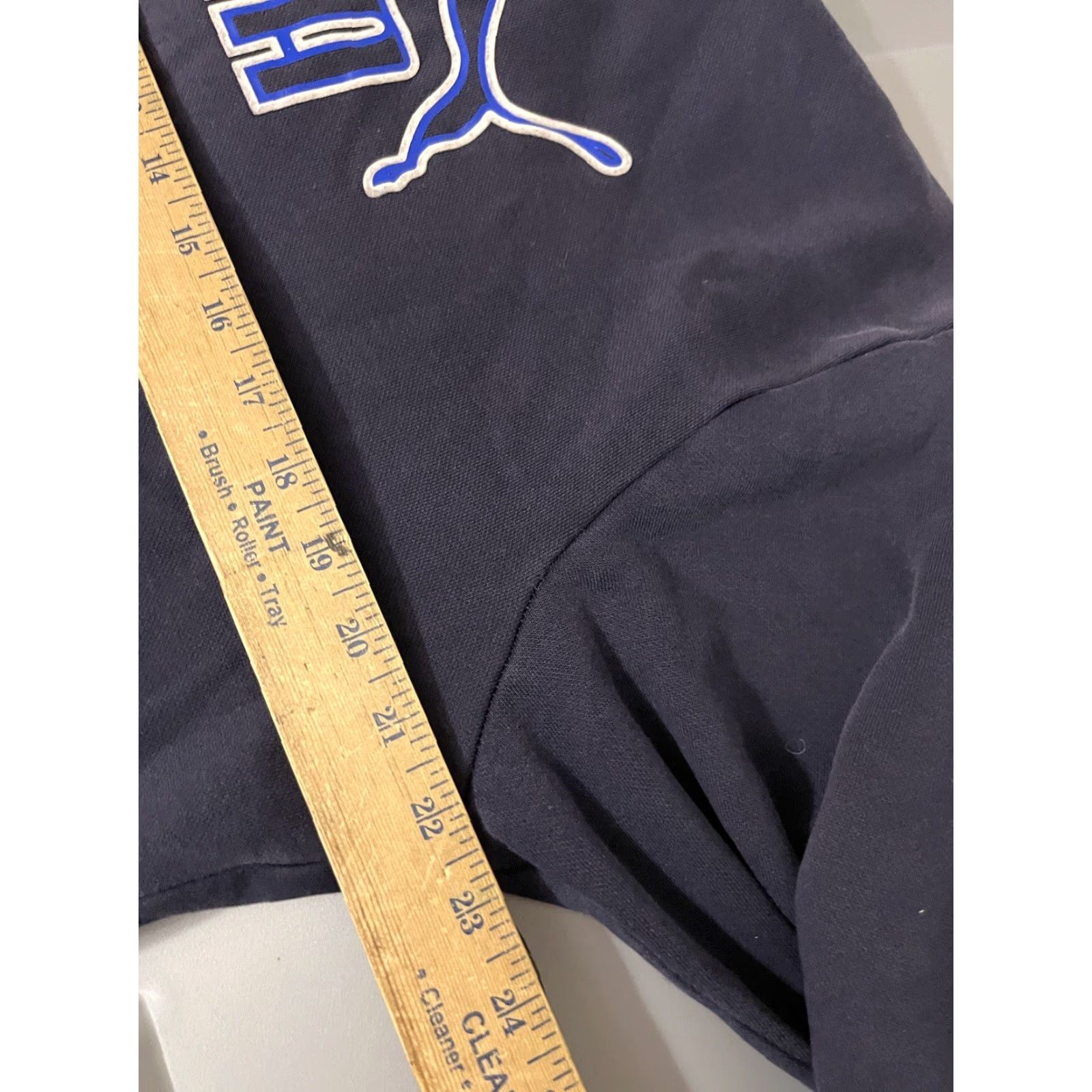 Puma PUMA Pullover Hoodie Sweatshirt Mens Sz Small Blue W/ Logo Sleeve Logo Sport Size US S / EU 44-46 / 1 - 5 Thumbnail