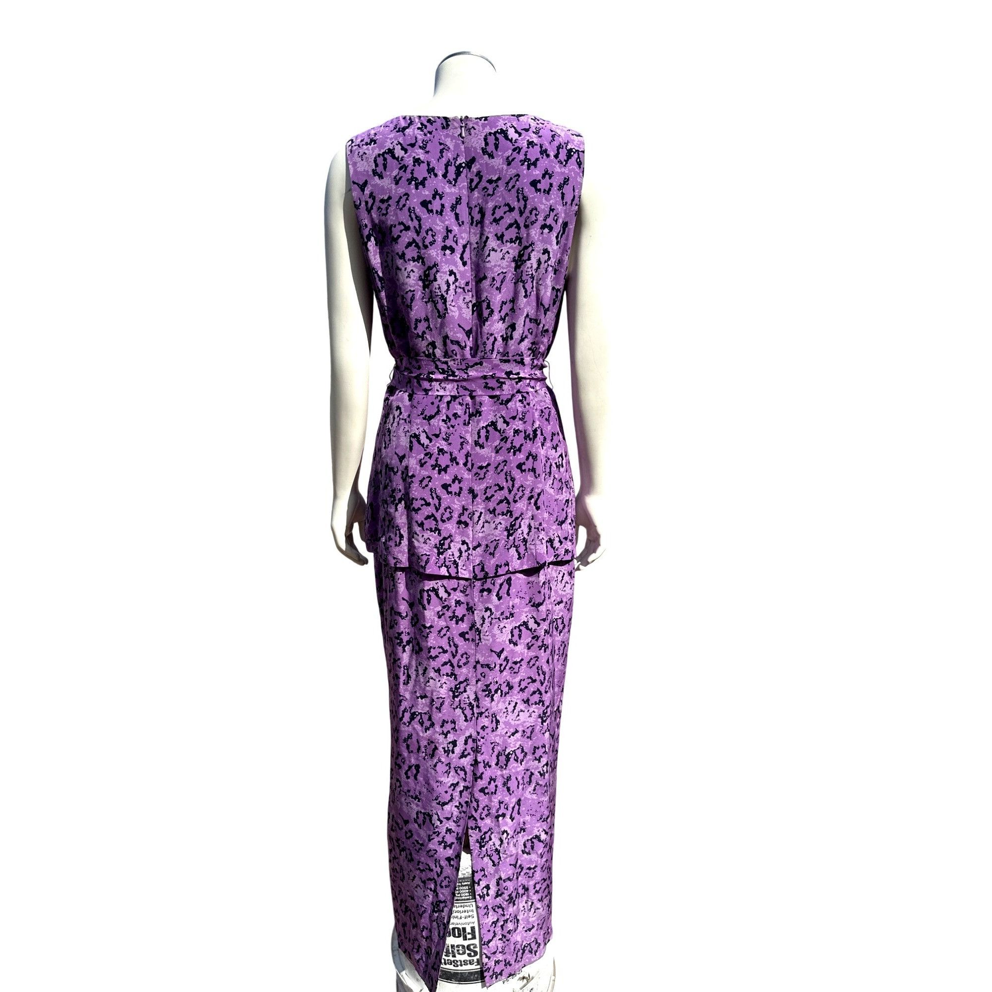 Other All Silk Vintage Dress by Spencer Jeremy 8 Purple Abstract P Size M / US 6-8 / IT 42-44 - 5 Thumbnail