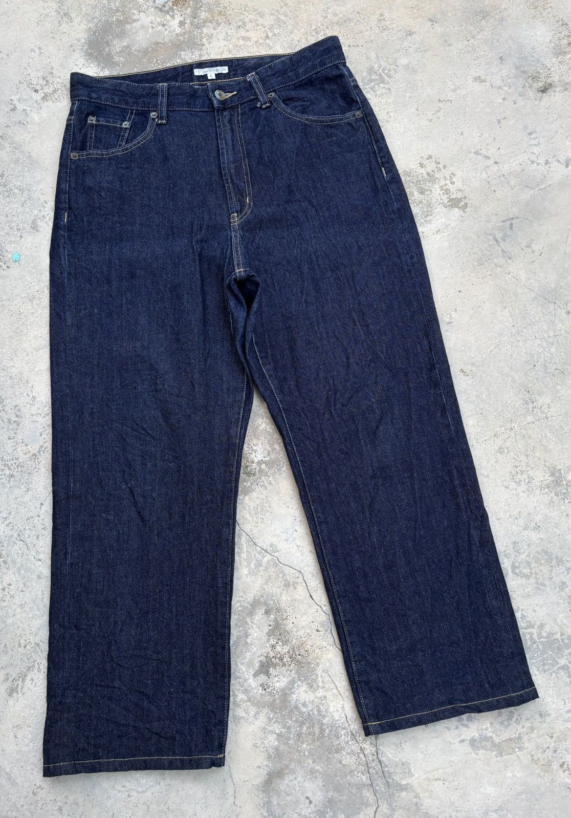 Yohji Yamamoto Vintage Baggy Jeans Japanese Studio Clip Wide Baggy Jeans Size US 31 - 3 Thumbnail