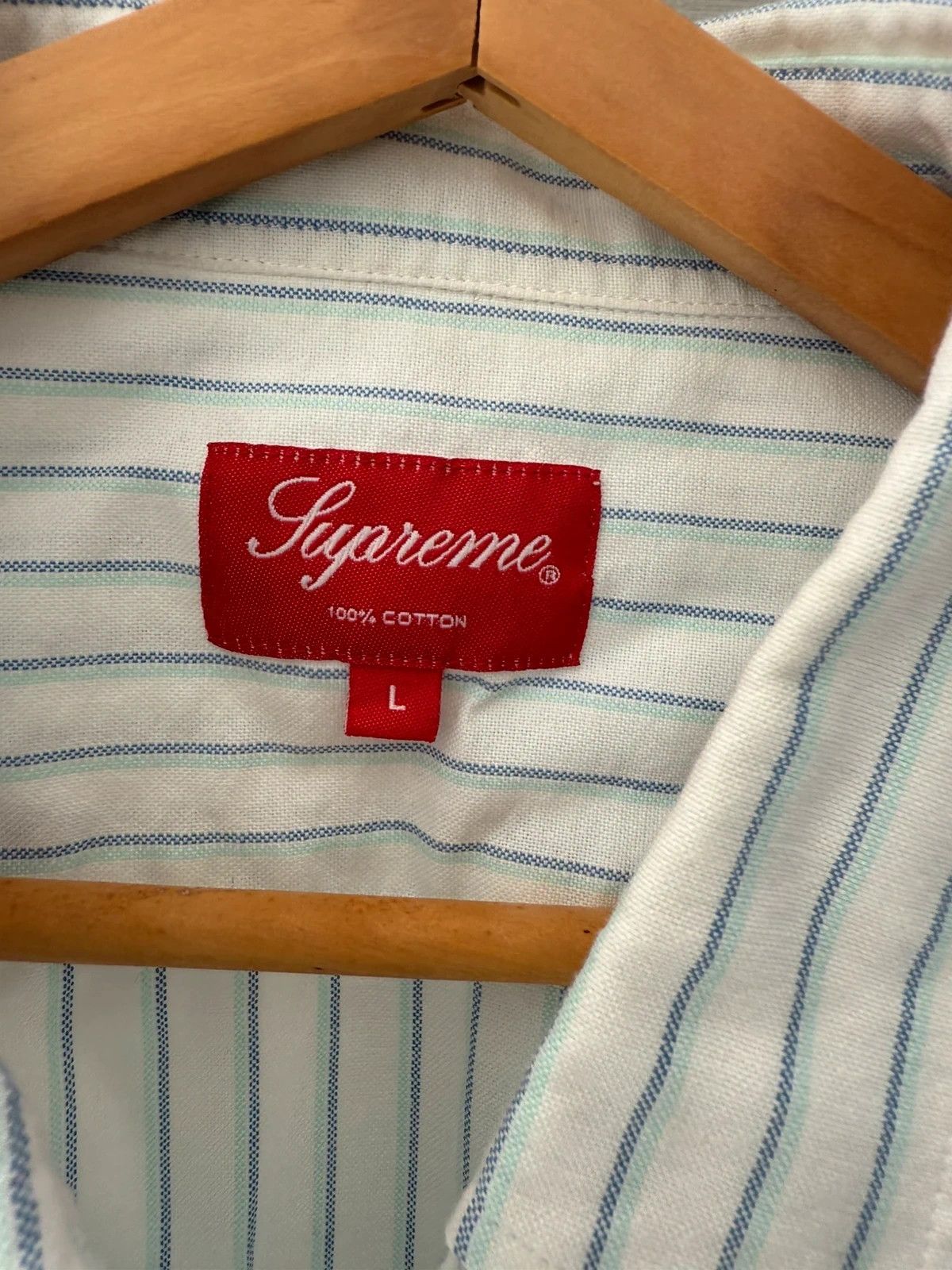 Supreme Supreme SS17 Oxford Stripe Button up Shirt Size US L / EU 52-54 / 3 - 3 Thumbnail