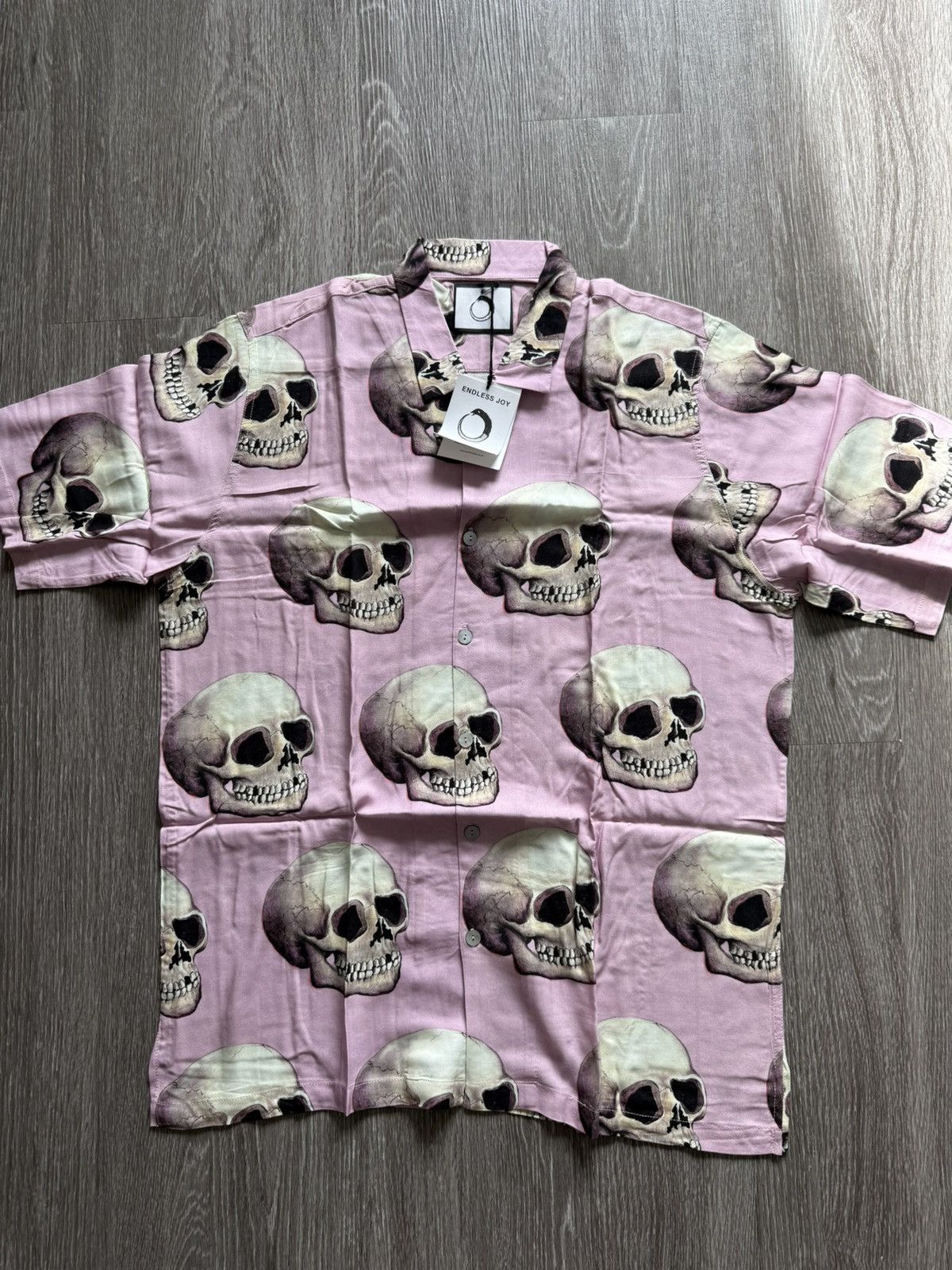 Endless Joy endless joy pink rayon button-up ss shirt Size US L / EU 52-54 / 3 - 1 Thumbnail