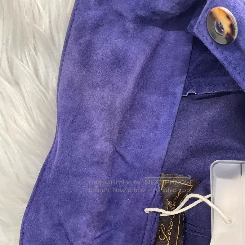 Loro Piana Loro Piana Purple Blue Leather Long Coat Size XS / US 0-2 / IT 36-38 - 9 Thumbnail