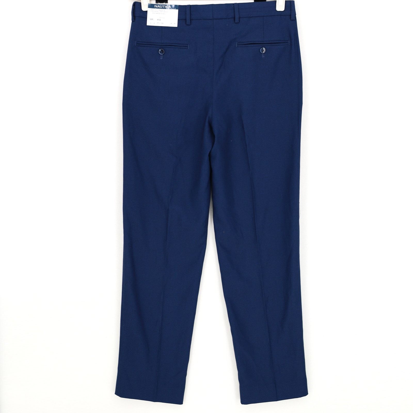 Nautica Nautica Men's Blue Birdseye Suit Dress Pants Size W32 L30 Size US 32 / EU 48 - 5 Thumbnail