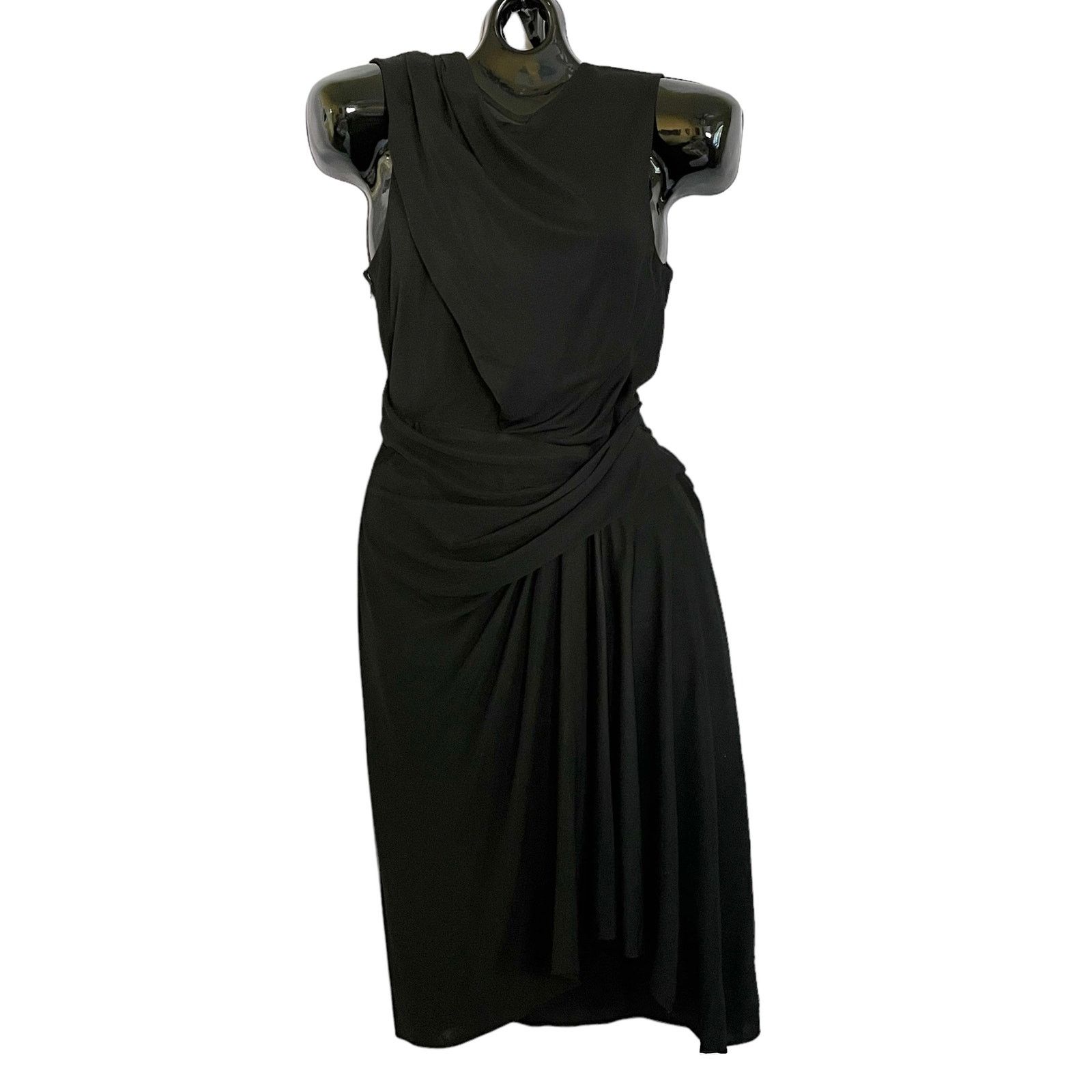 Alexander Wang Alexander Wang Twisted Drape Front Black Sleeveless Dress Size S / US 4 / IT 40 - 1 Thumbnail