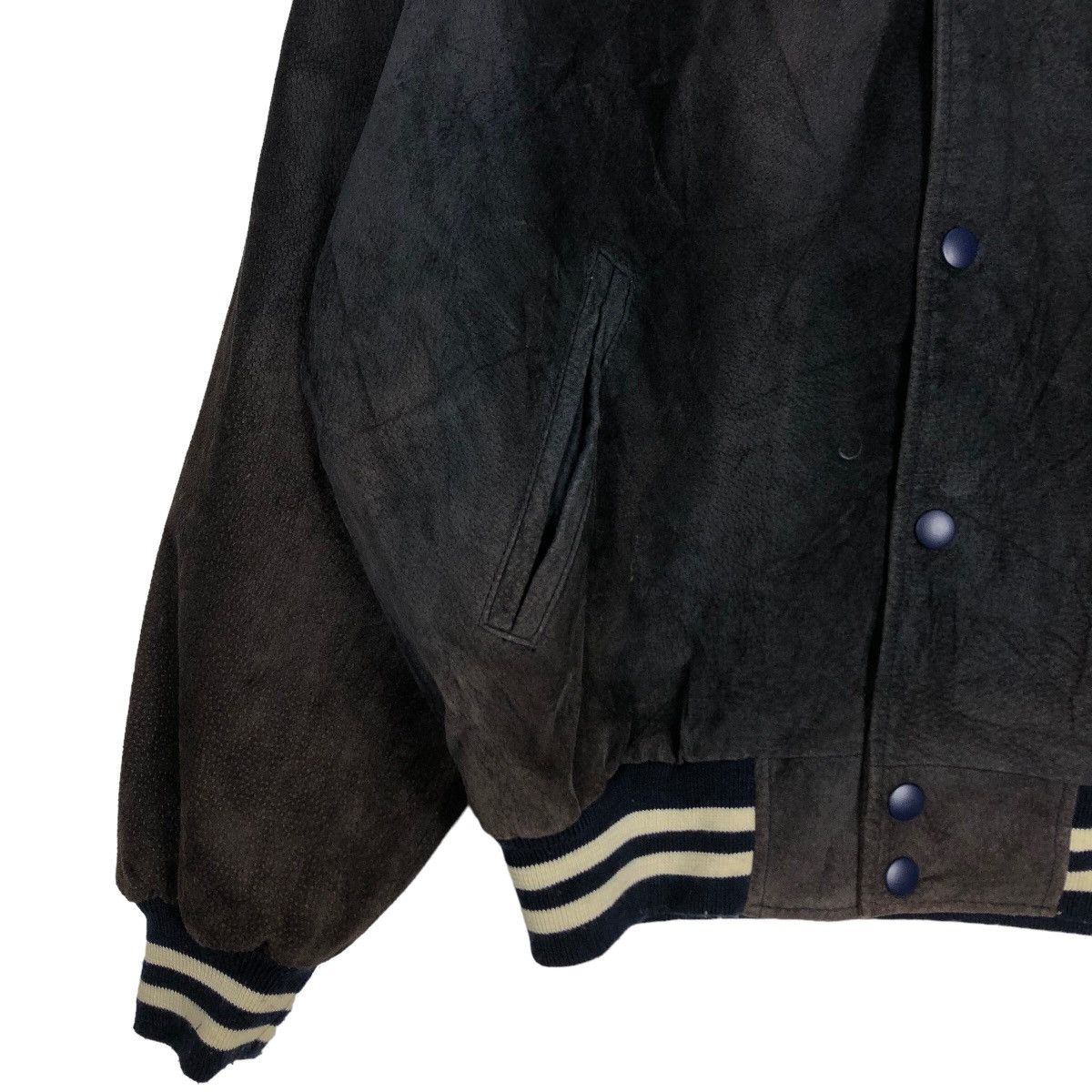 Japanese Brand Vintage Bomber Jacket Leather Converse Boston Mass All Star Size US L / EU 52-54 / 3 - 4 Thumbnail