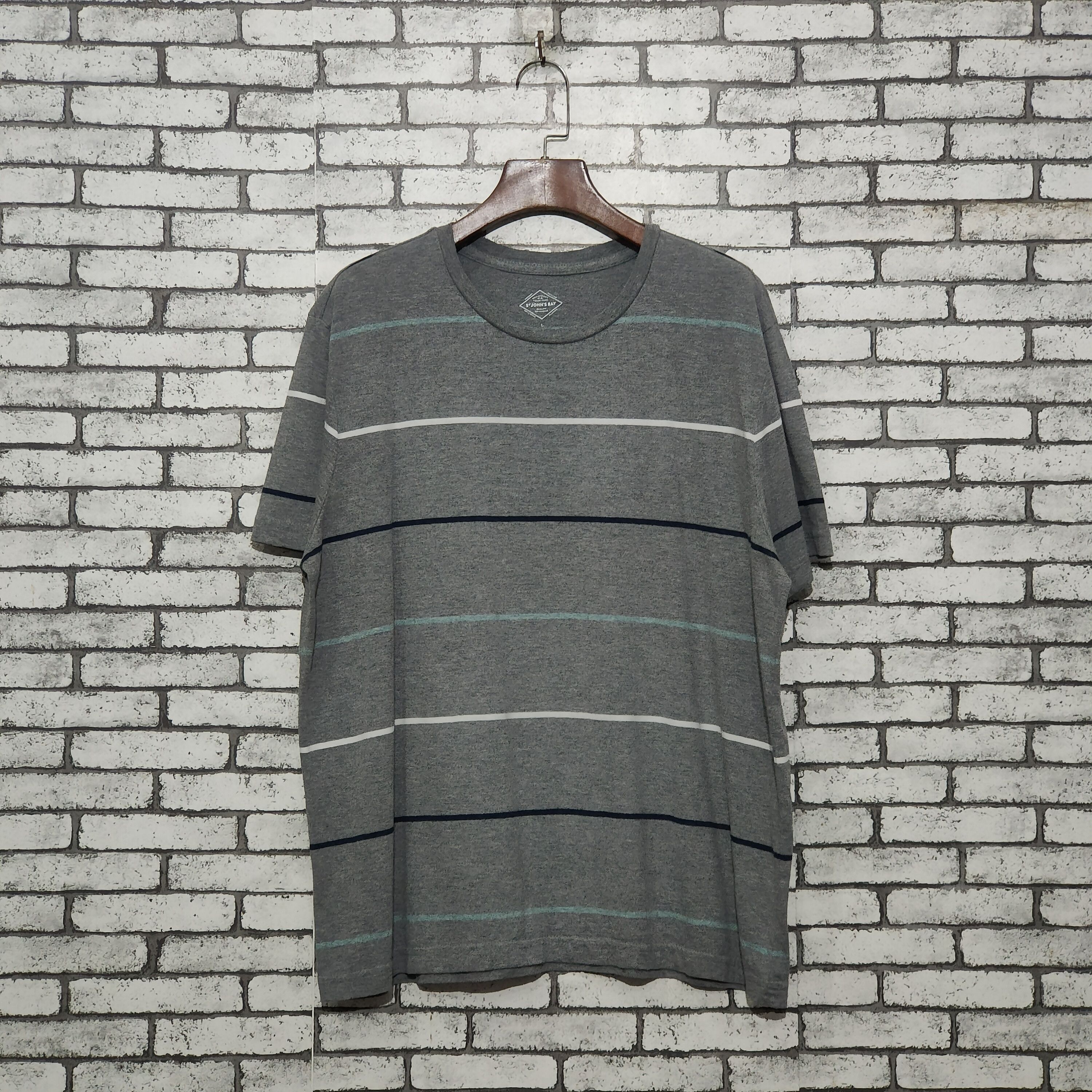St. Johns Bay 🔥St John's Bay Stripes L Short Sleeve T-Shirts Size US L / EU 52-54 / 3 - 1 Thumbnail