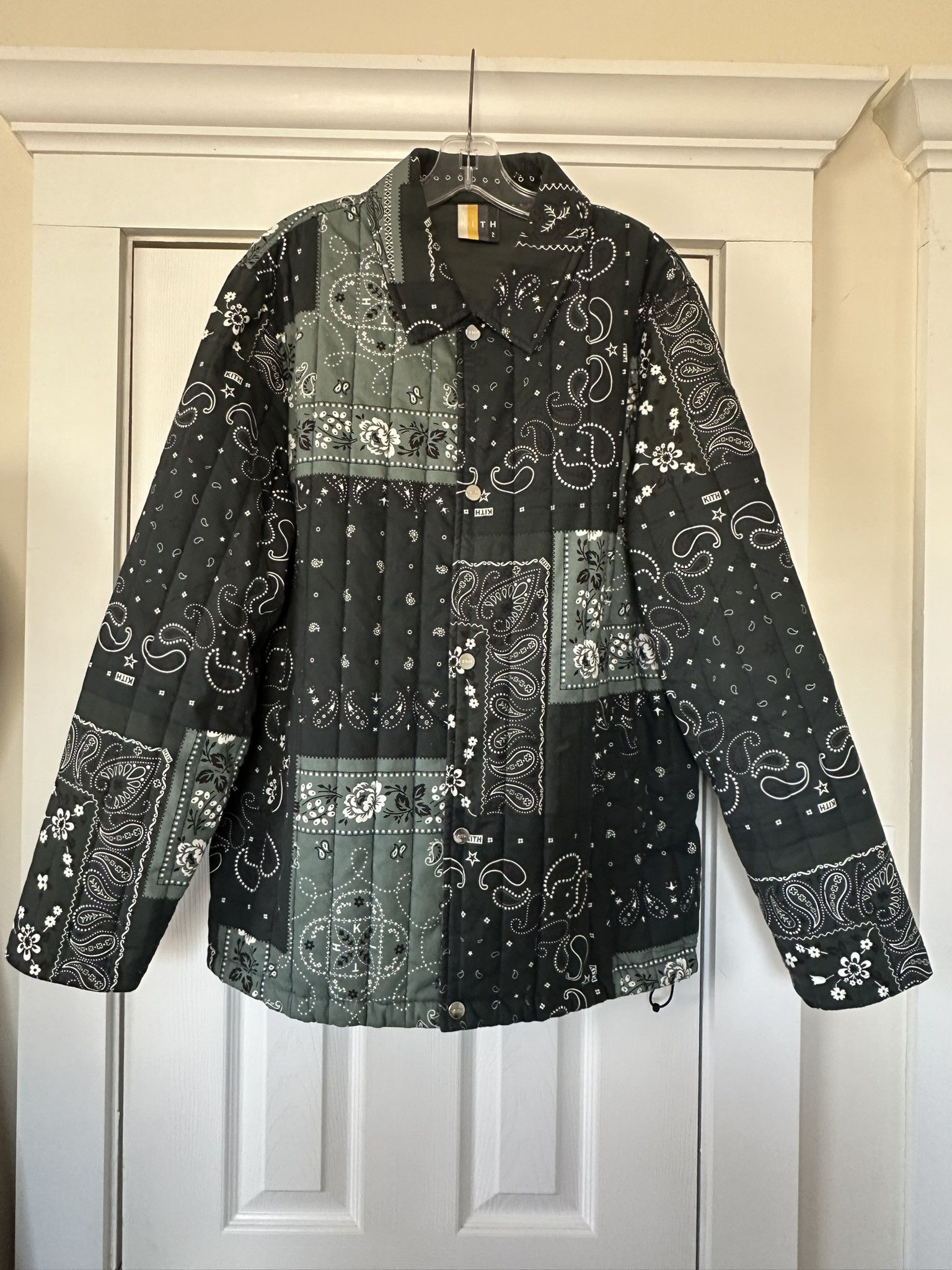 Kith Kith Carmine Coaches Jacket Stadium Green Paisley Size US XL / EU 56 / 4 - 5 Thumbnail