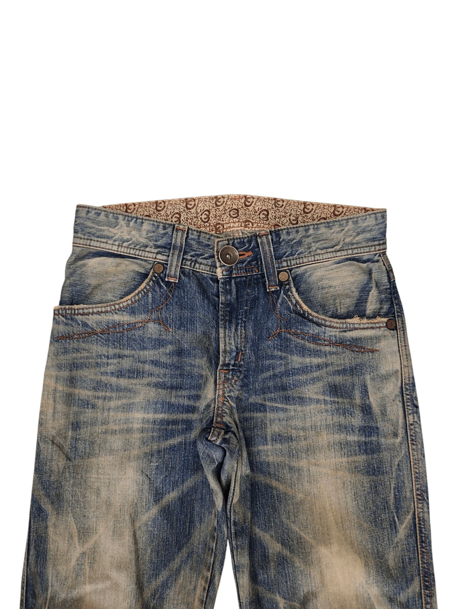 Number (N)ine × Undercover Vintage Edwin Japan Clawmark Distress Faded Denim Jeans Size US 29 - 7 Thumbnail
