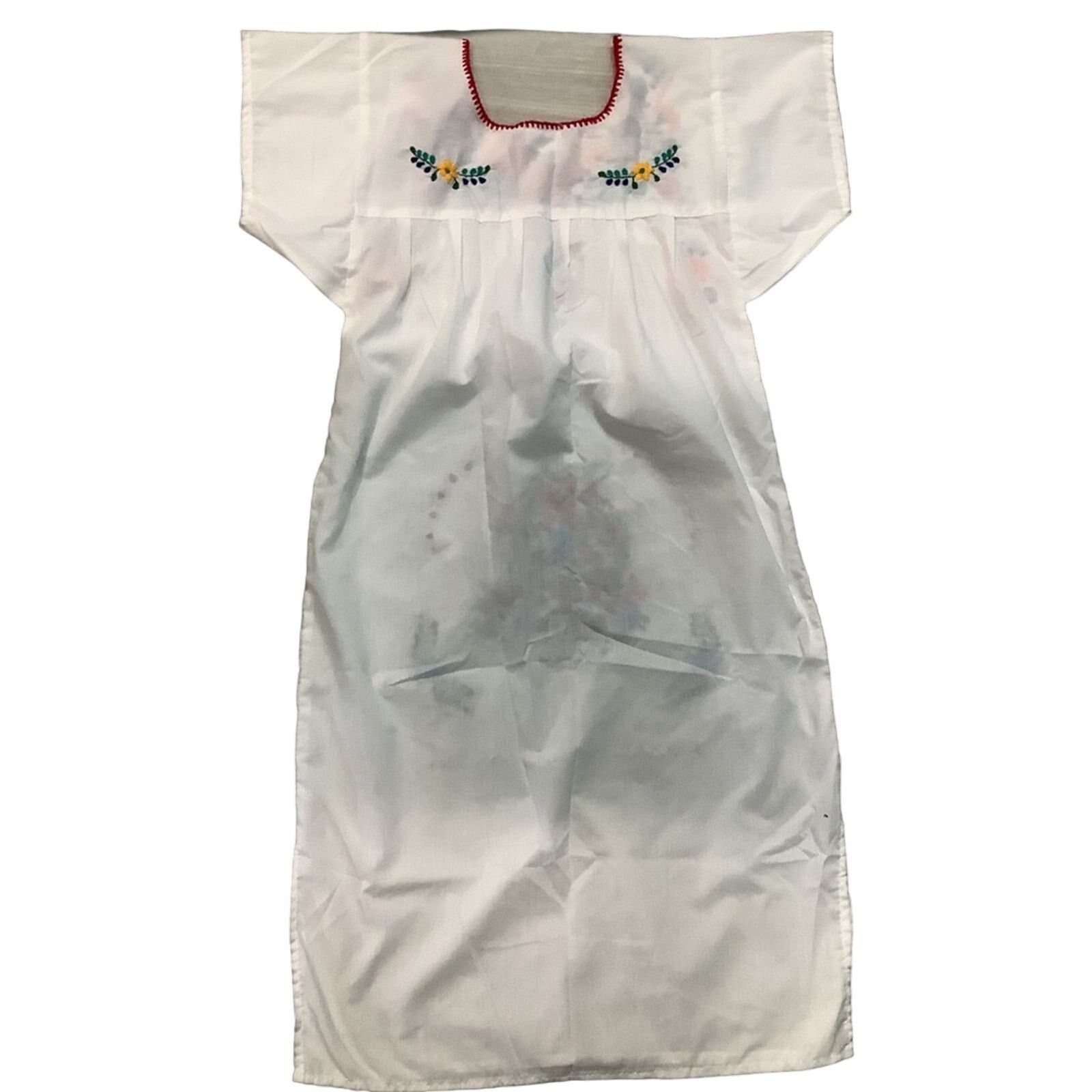 Vintage Embroidered Mexican style white dress Size S / US 4 / IT 40 - 2 Thumbnail